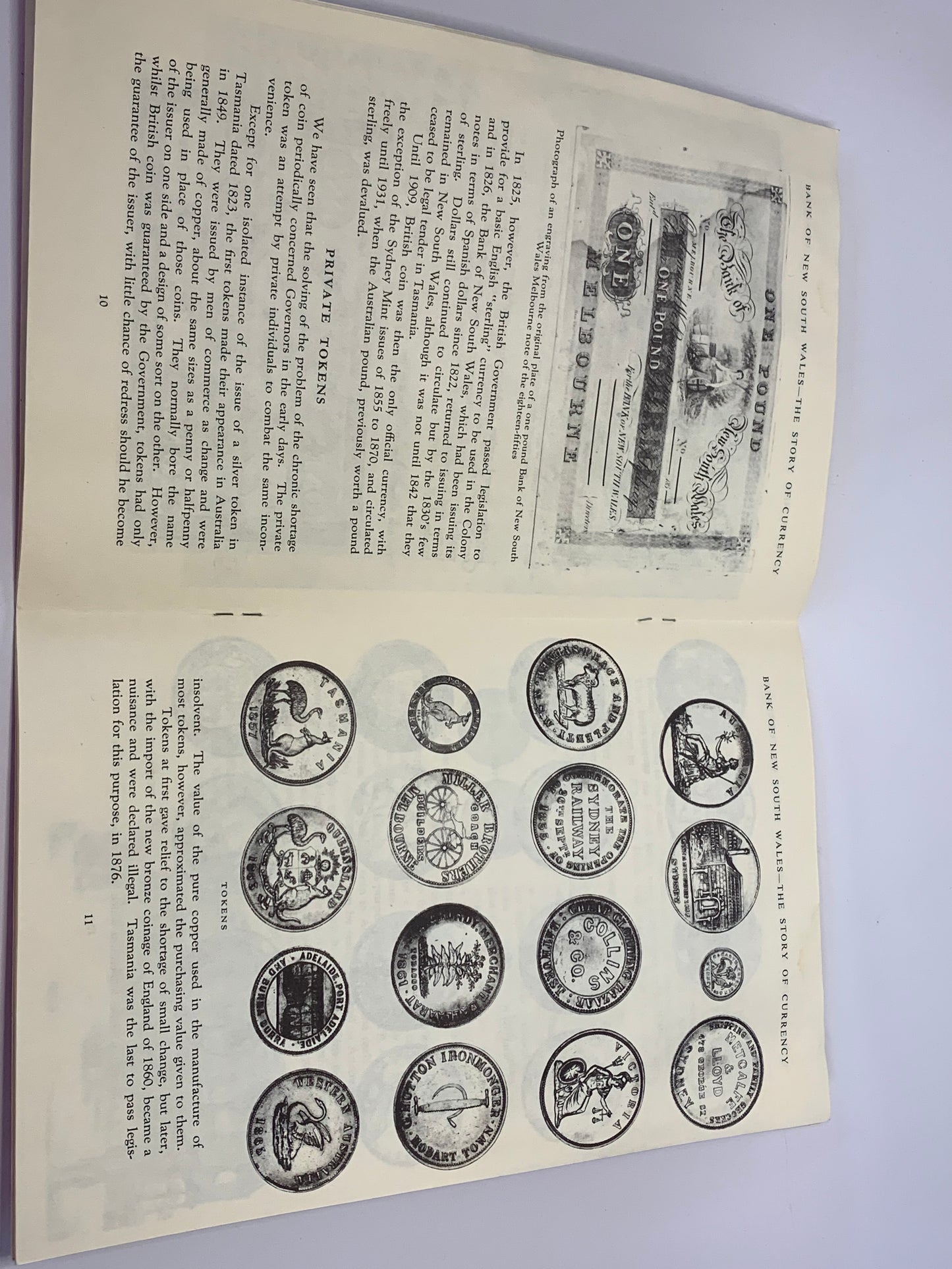 Vintage educational booklet “The Story of Currency in Australia “ published in Australia by the Bank of NSW