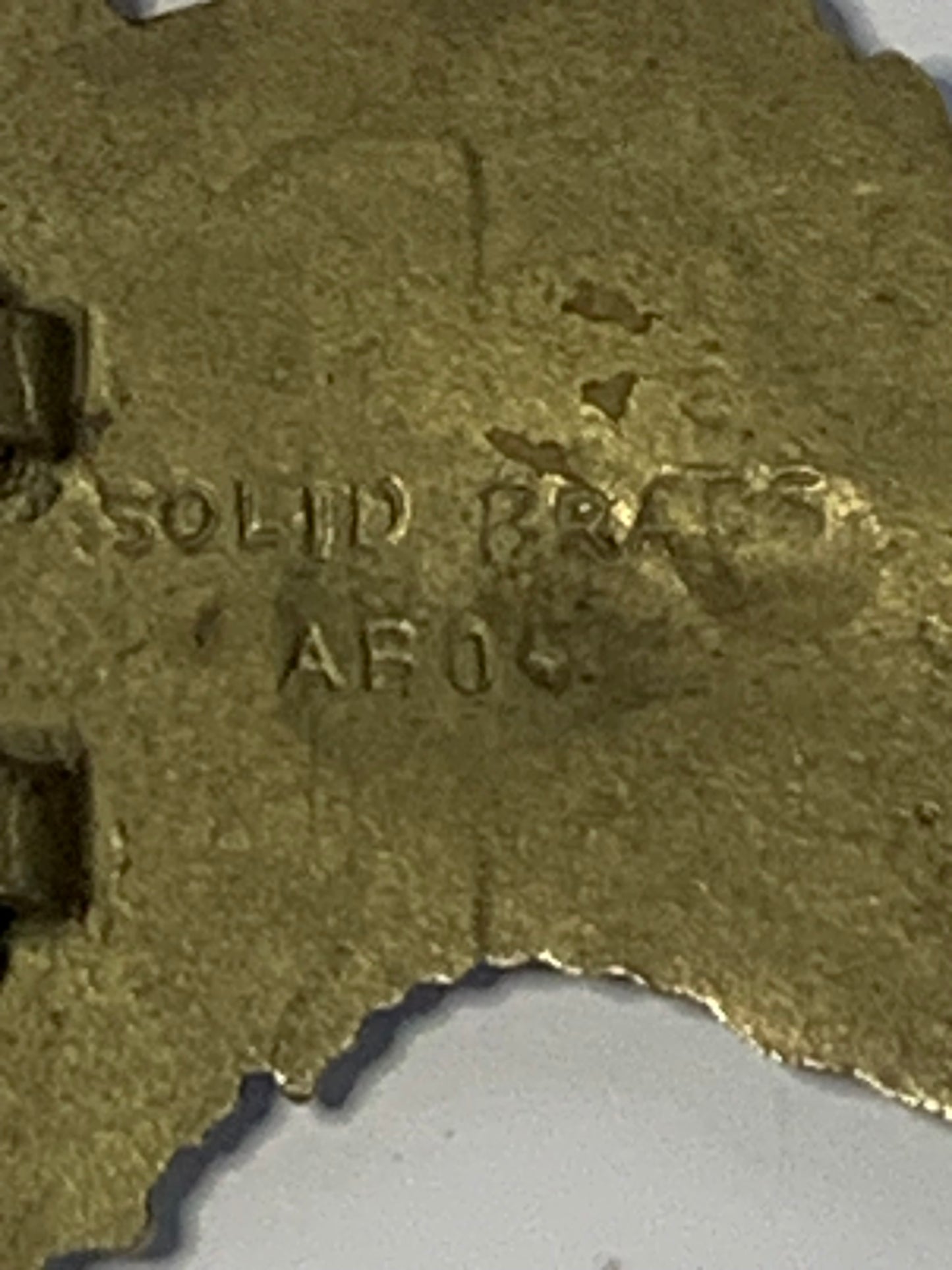 Vintage Collectible Solid Brass Australian Souvenir Belt Buckle