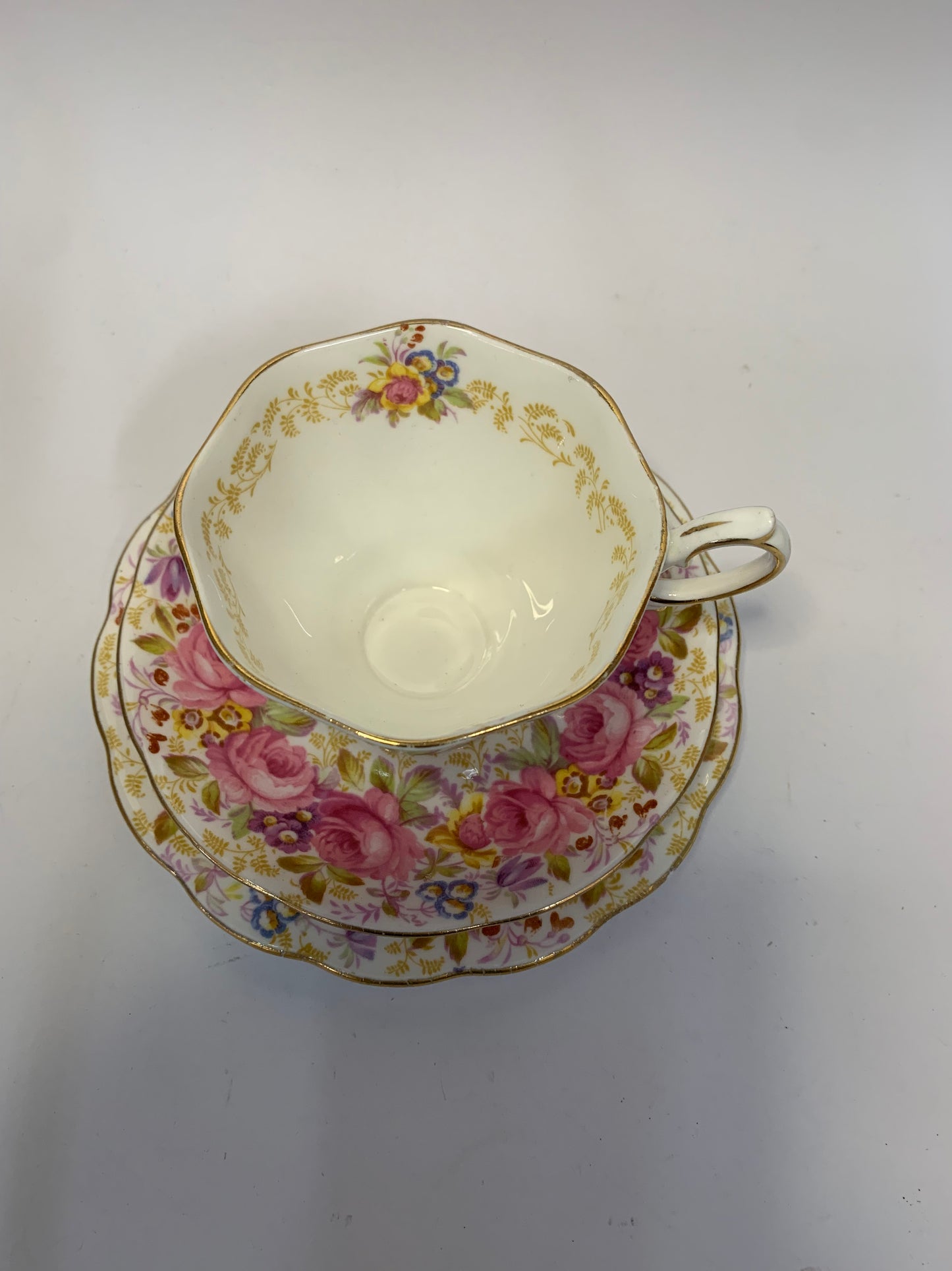 Royal Albert “Serena” Bone China Tea Trio - Cup, Saucer & Plate Set