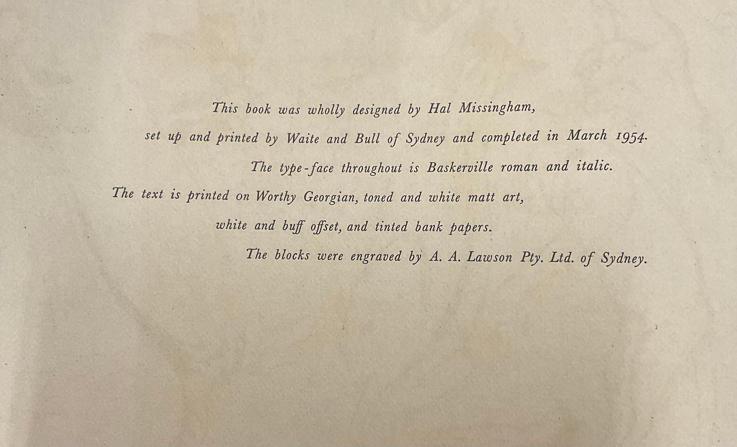 Hal Missingham – Sketch Book (1954, Signed Limited Edition, No. 587/650)