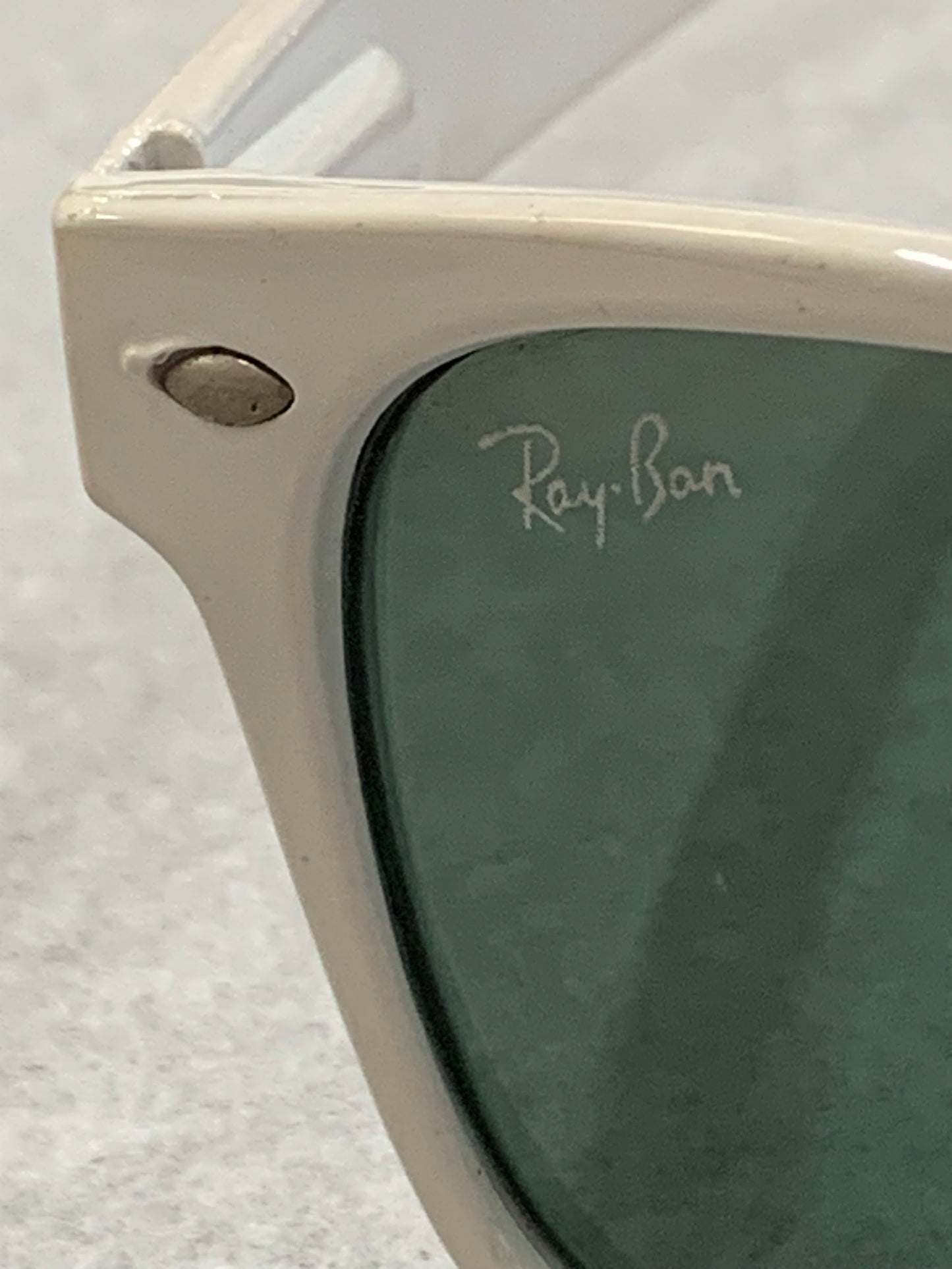 Vintage Ray-Ban Wayfarer Sunglasses in classic White with original case