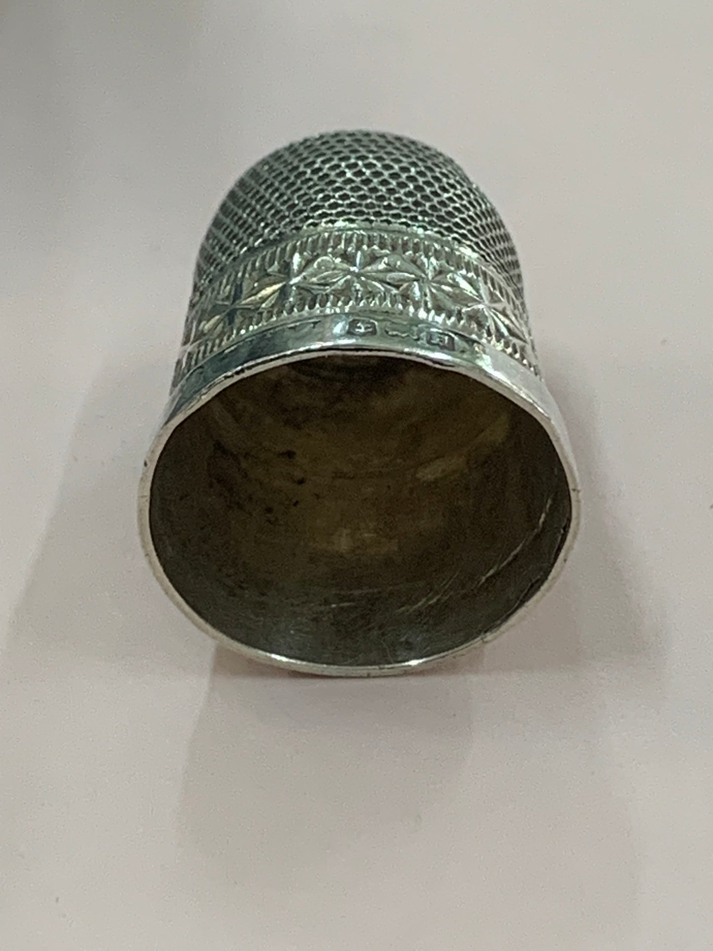 Vintage Silver Thimble in original case