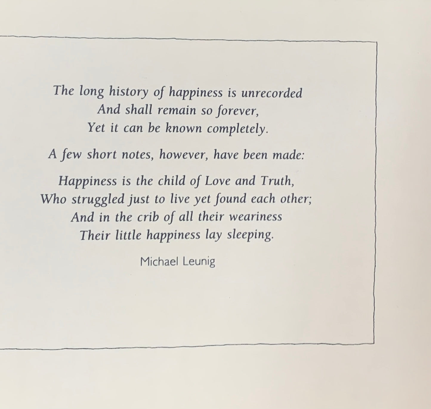 “Short Notes from the Long History of Happiness” by Michael Leunig