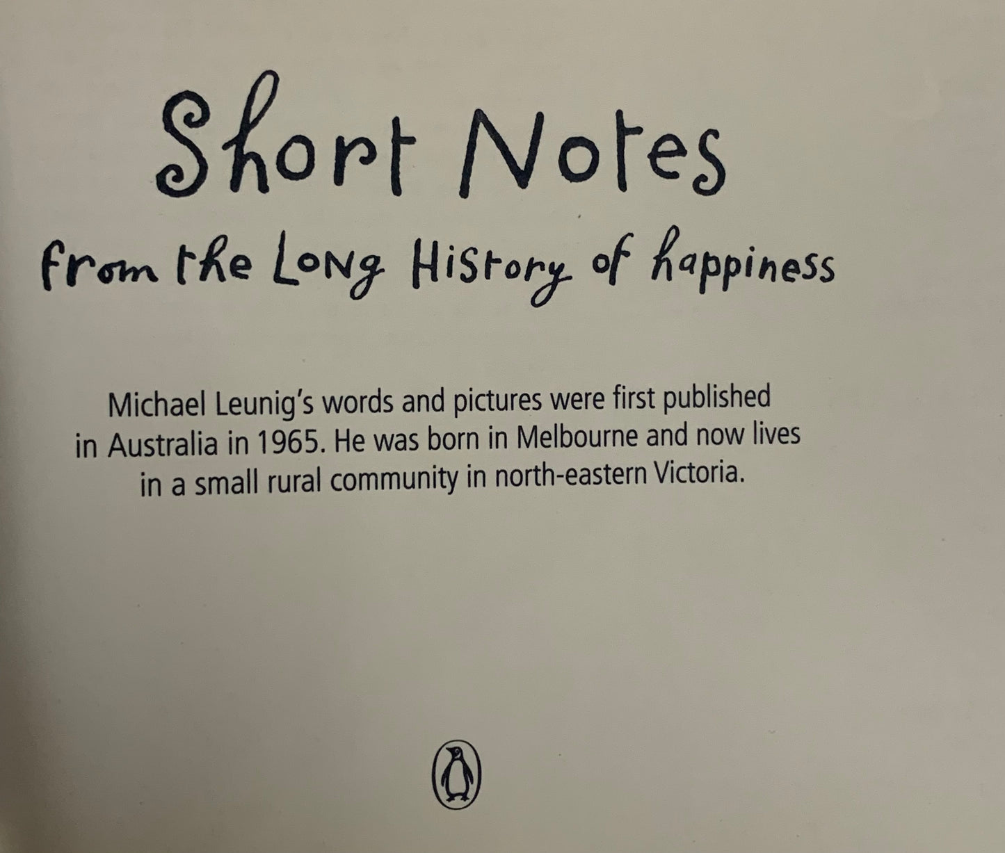 “Short Notes from the Long History of Happiness” by Michael Leunig