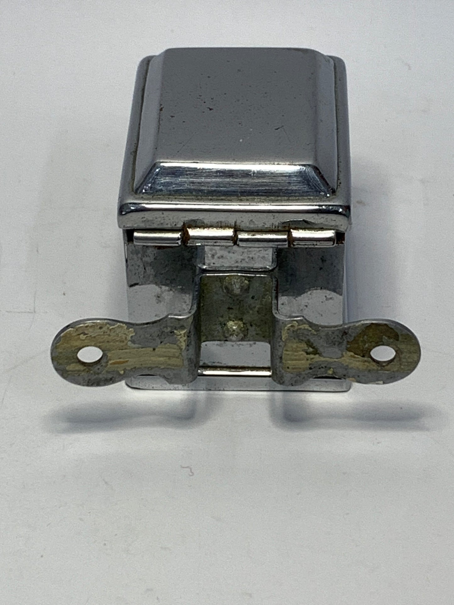 Vintage Chrome Used Razor Blade Disposal Container- wall mounted - Made in England