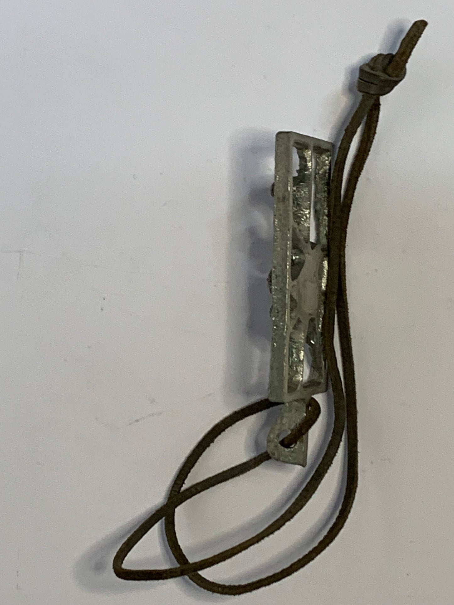 Vintage brutalist-style pewter pendant necklace by Poul Warmind, Denmark