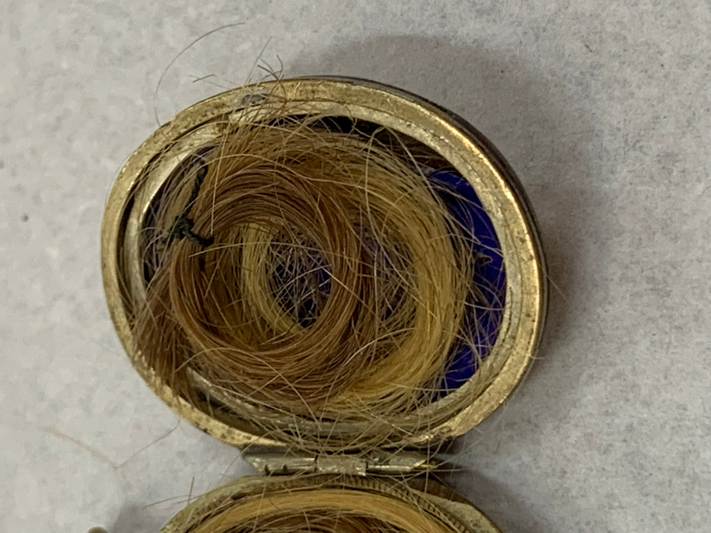 Victorian Locket Pendant with locks of hair