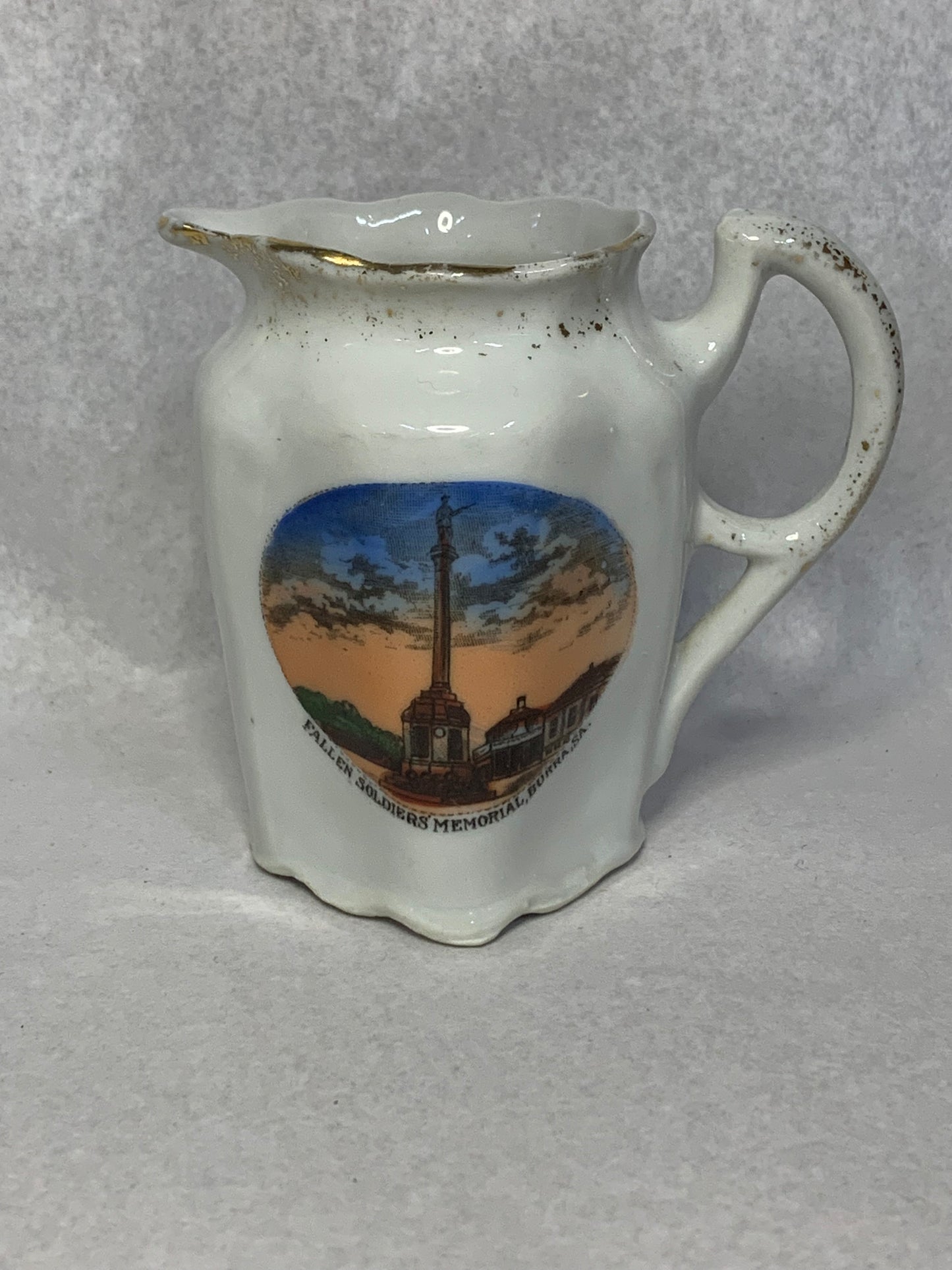 Vintage Souvenir Creamer - Fallen Soldiers Memorial, Burra, South Australia