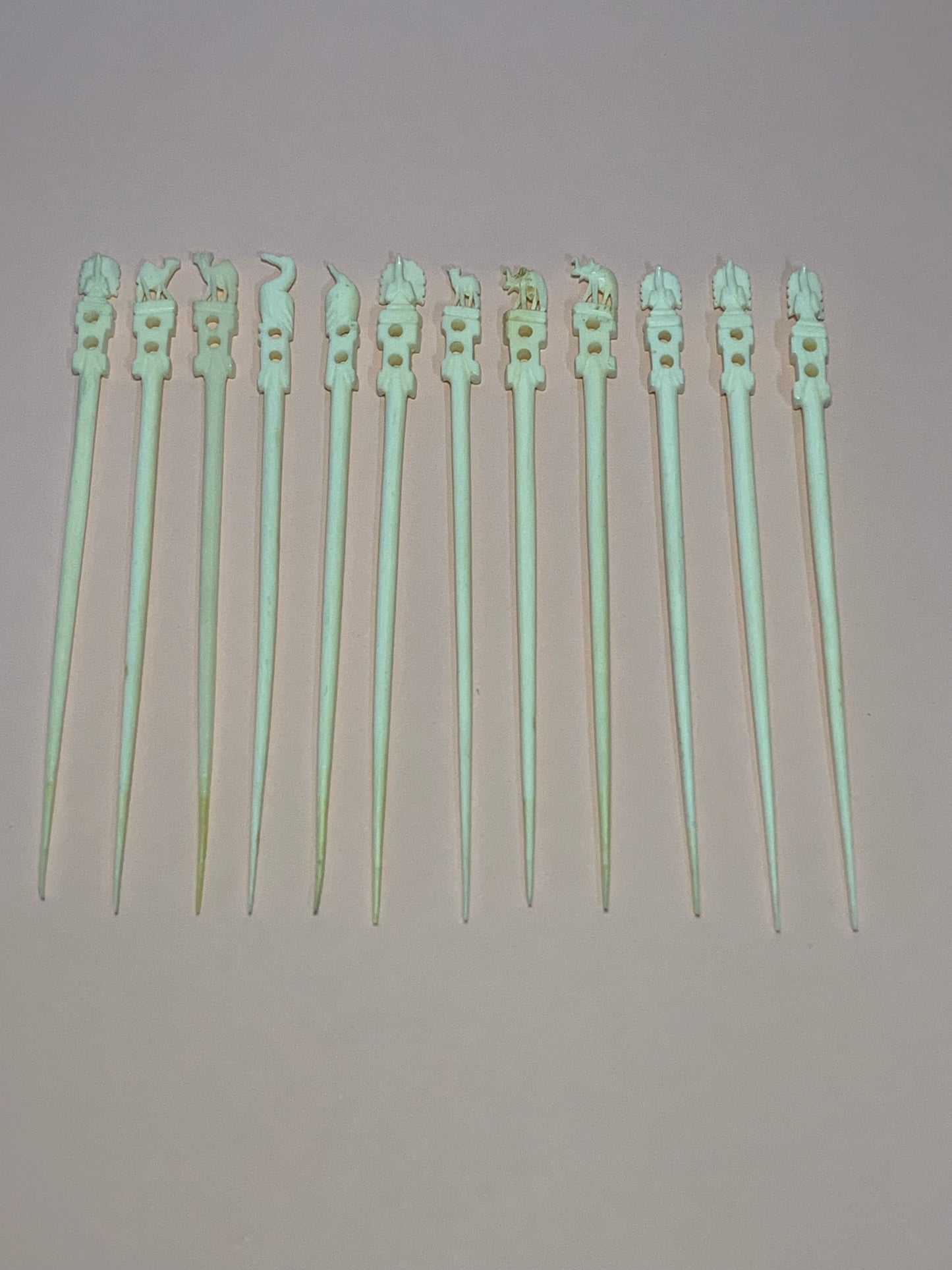 Vintage Cocktail Picks featuring animal designs - set of 12