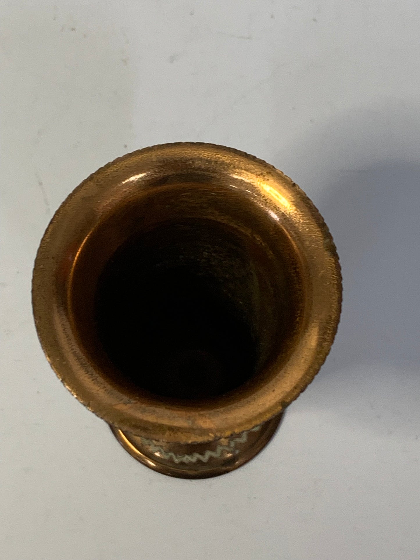 Vintage Turkish Hand-Engraved Copper Vase by Erzincanlilar