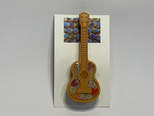 Huon Pine Guitar Brooch
