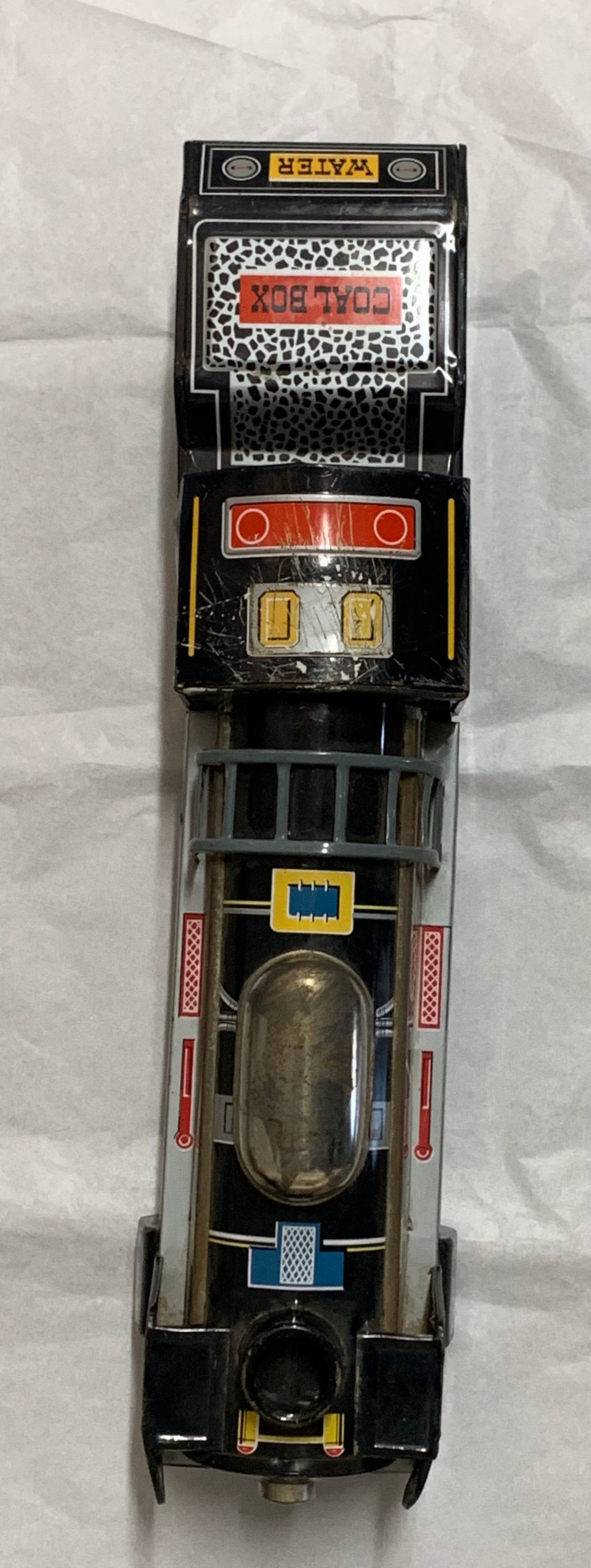 Vintage 1950s/60s tinplate friction-drive “Tiger Train” locomotive #7630, made in Japan
