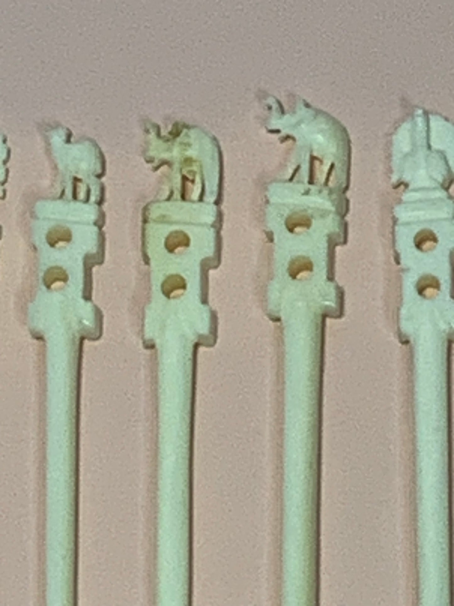 Vintage Cocktail Picks featuring animal designs - set of 12