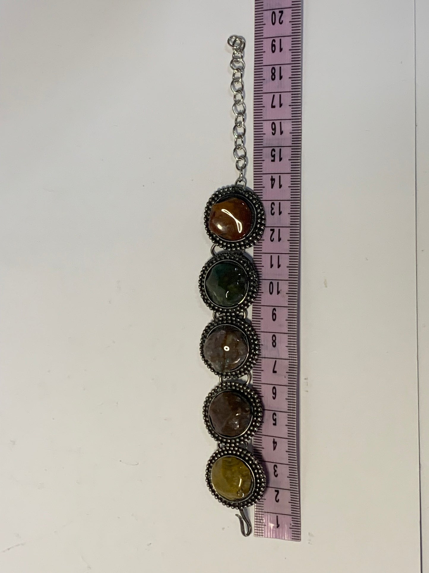 Vintage Bohemian style bracelet featuring semi precious stones