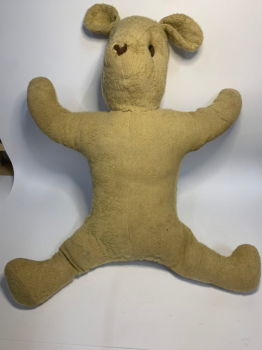 Rare Antique Hessian/Burlap Teddy Bear - Early 1900s