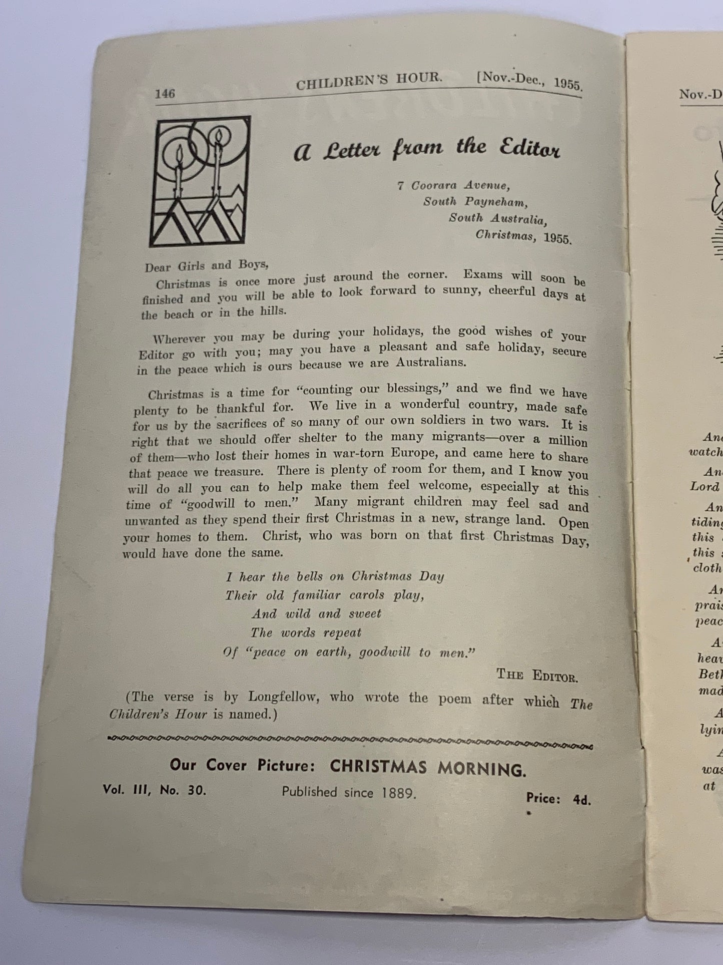 “The Children’s Hour” magazine for Grades 4 and 5, November-December 1955 issue.