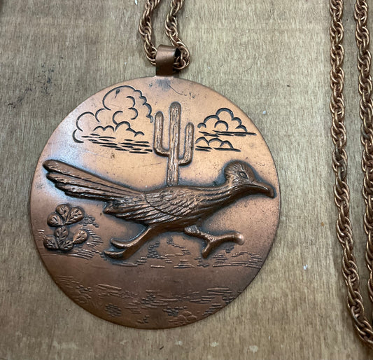 Vintage Copper Pendant Necklace