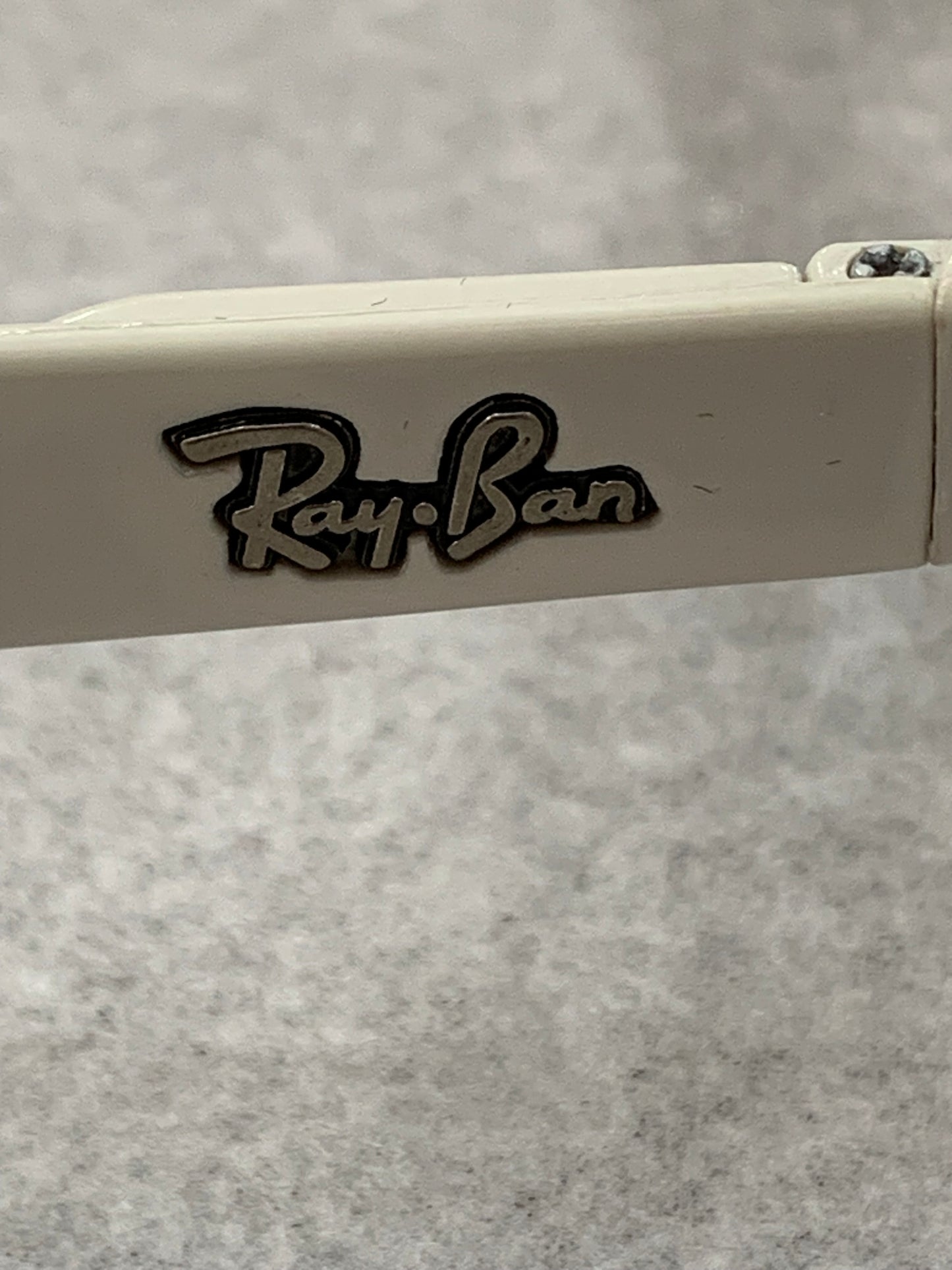 Vintage White Ray-Ban Wayfarer style Sunglasses