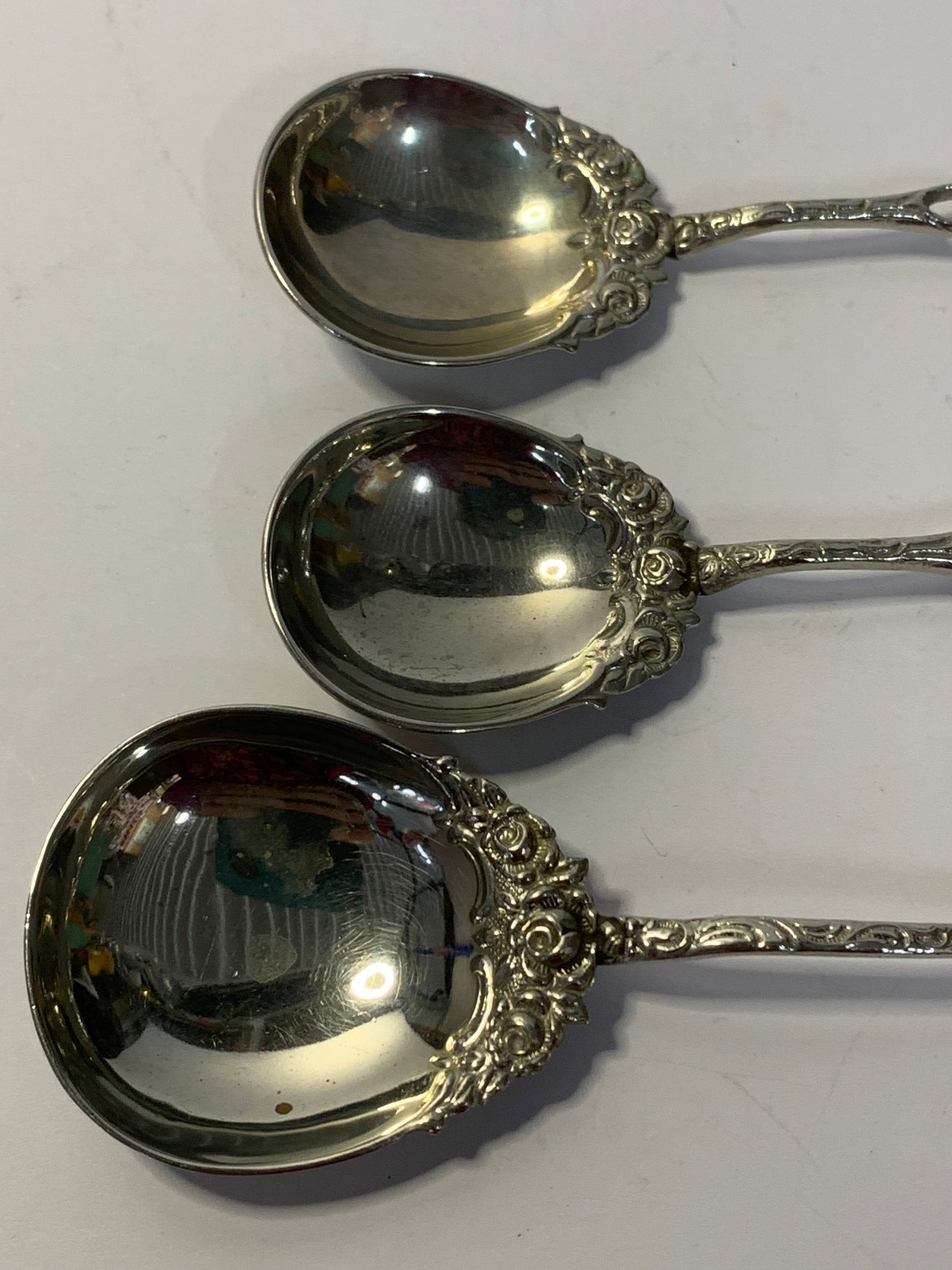 Vintage Silver German Spoons Set of 3