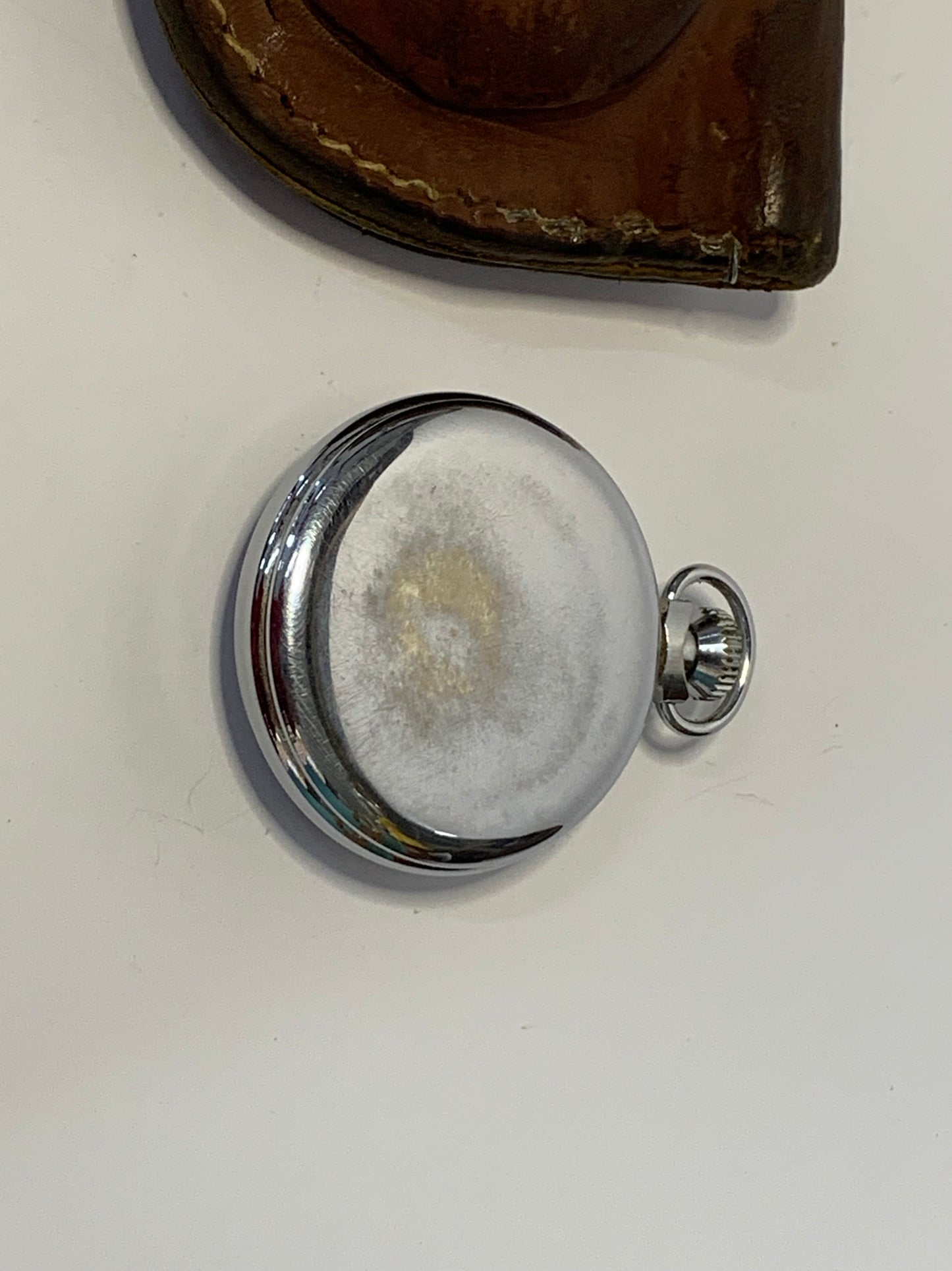 Vintage British Smiths Pocket Watch in original leather case