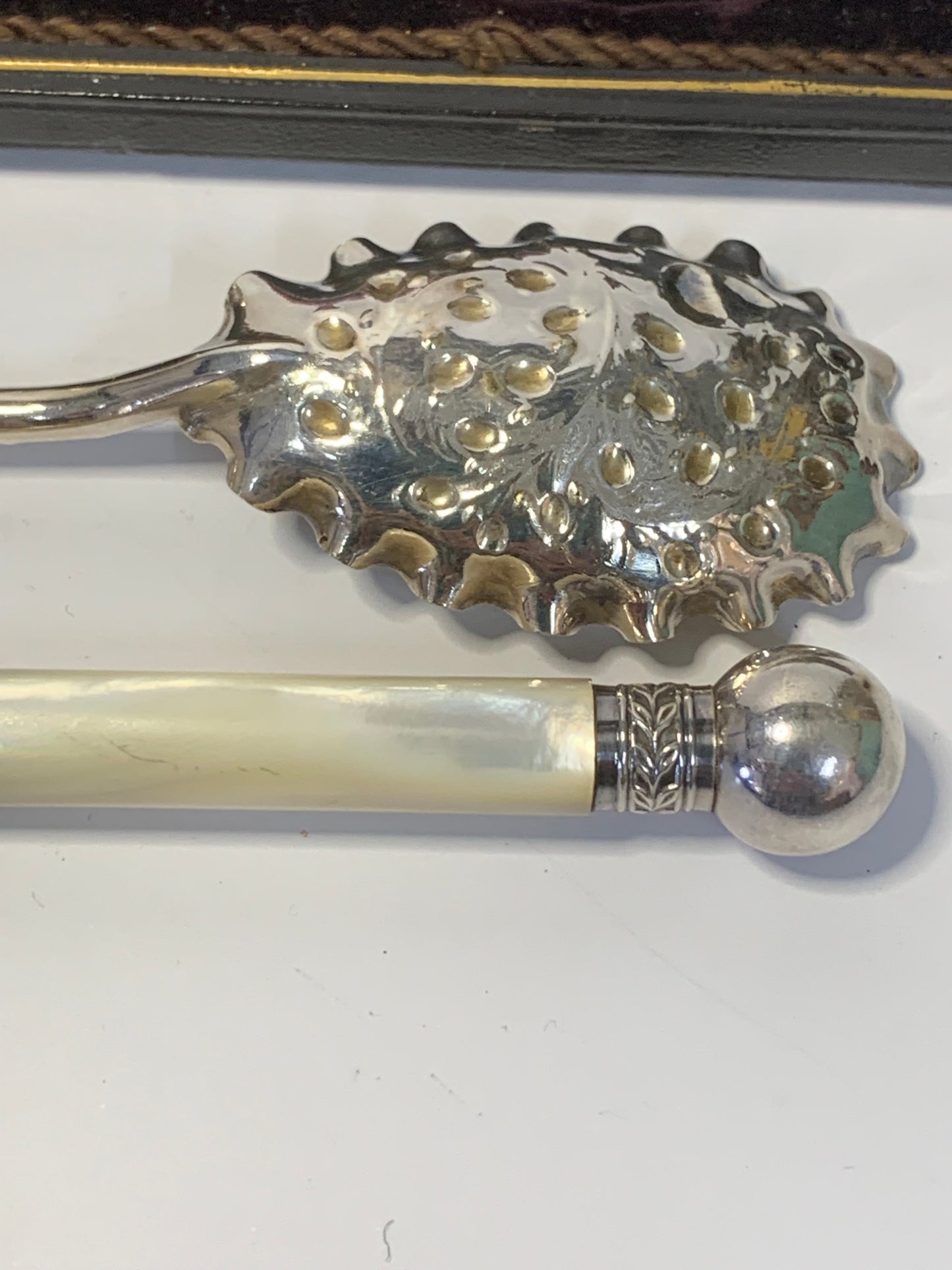 Victorian Silver-Plated Berry Spoons Set in Original Fitted Case