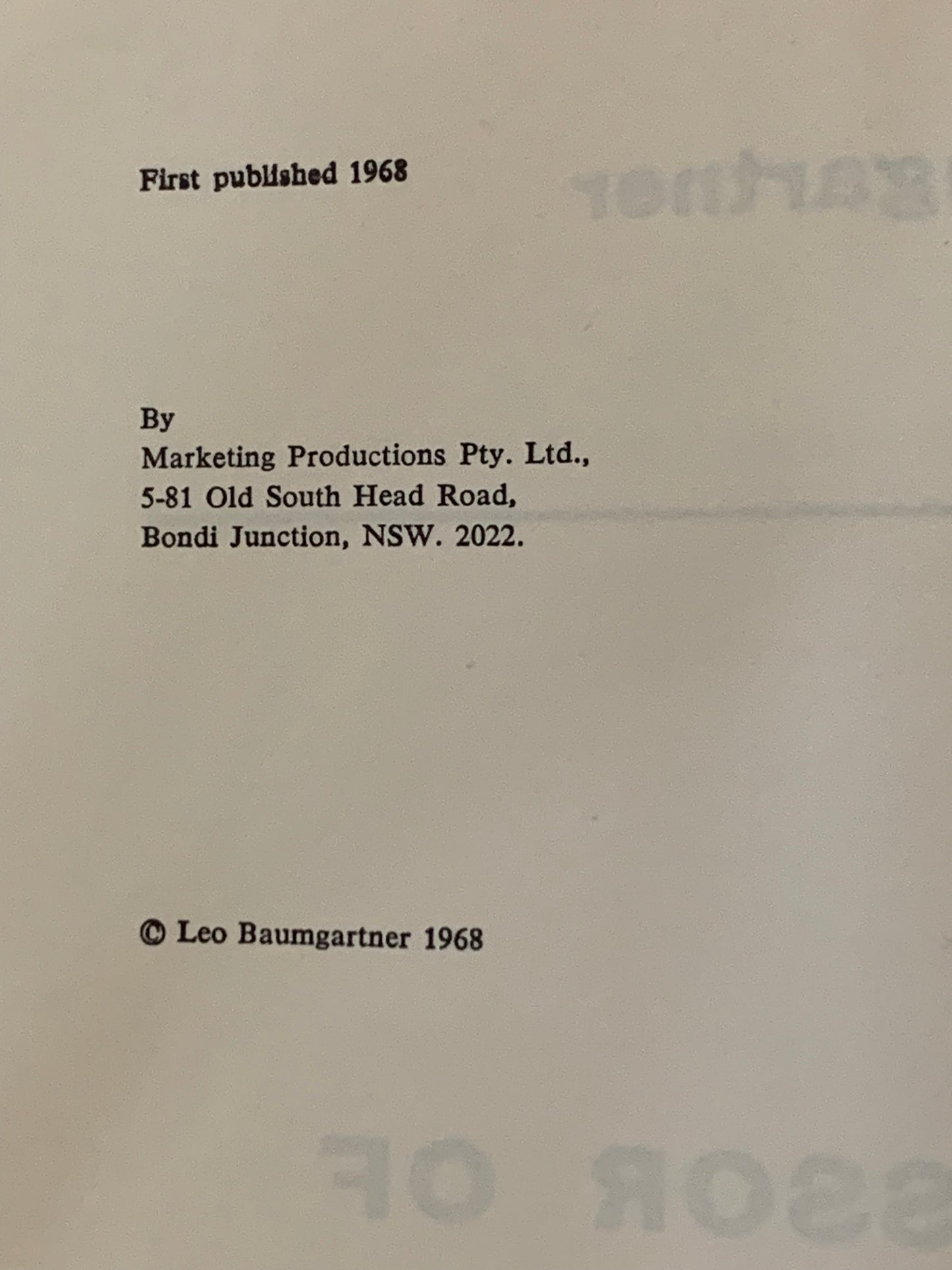 The Little Professor of Soccer — Leo Baumgartner (1968)
