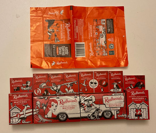 Redheads Limited Edition “Aussie Surfing Safari” Puzzle – Complete 12 Matchbox Set with Packaging