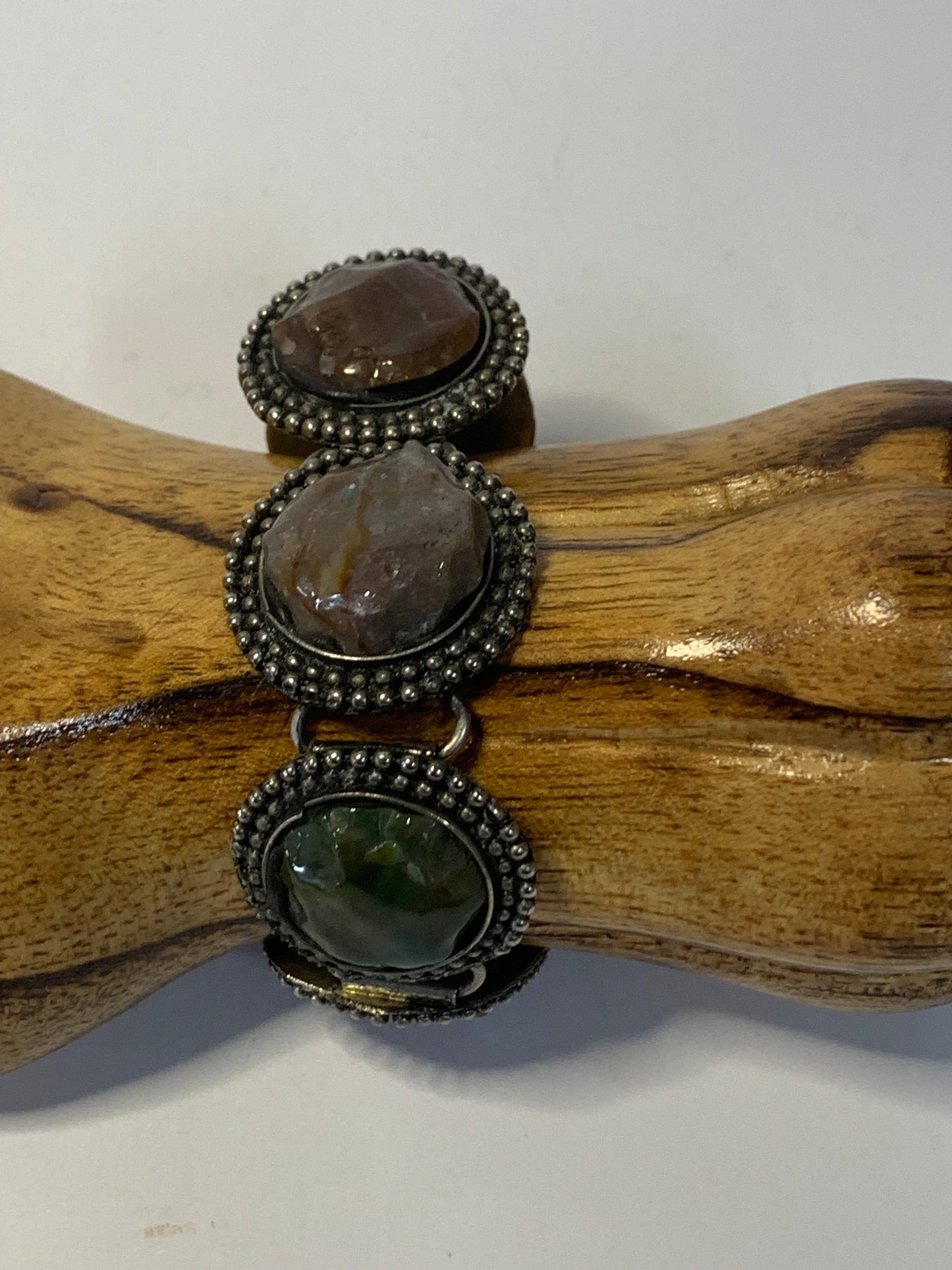 Vintage Bohemian style bracelet featuring semi precious stones