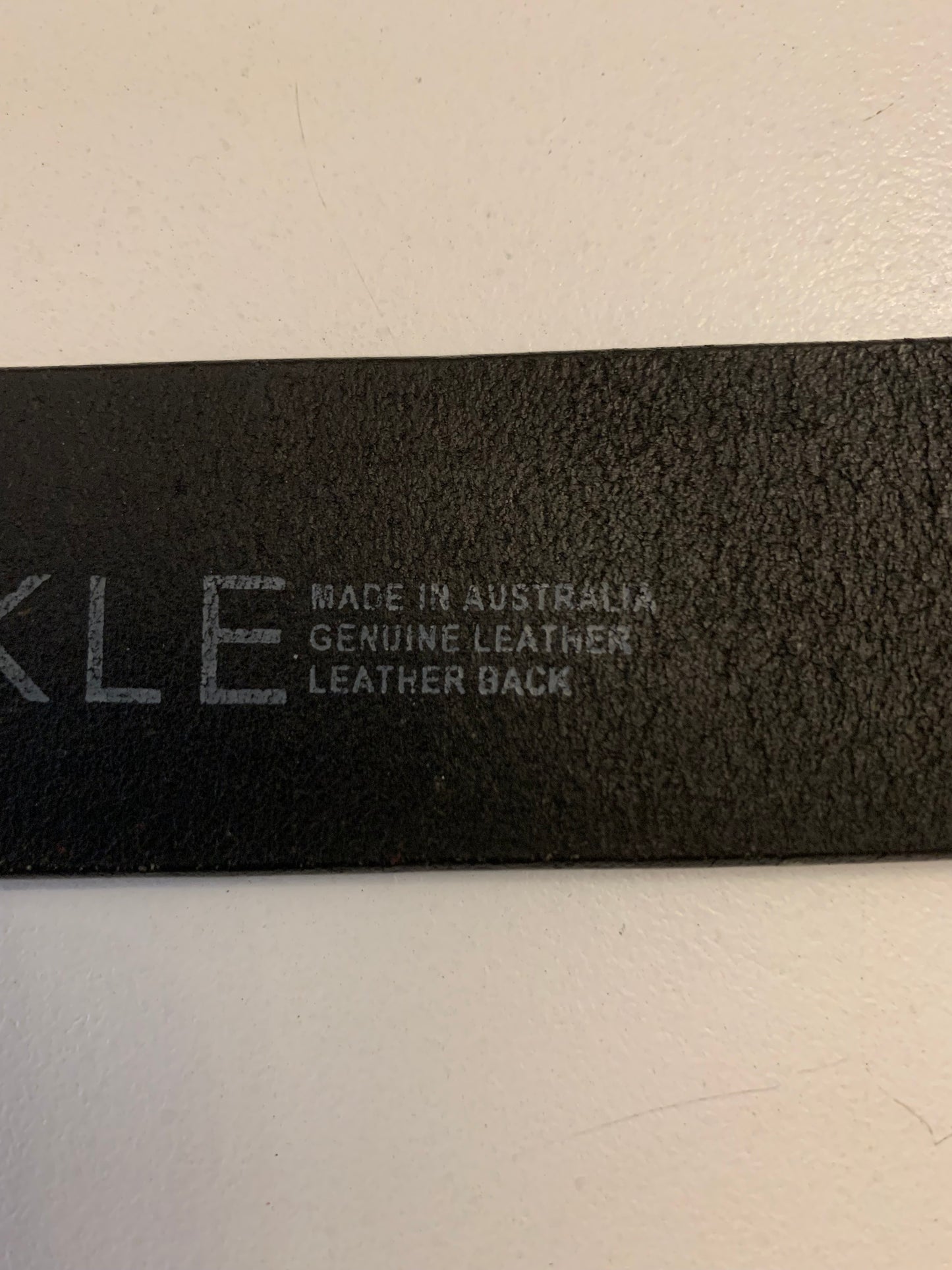 Black Genuine Leather Belt by Buckle made in Australia