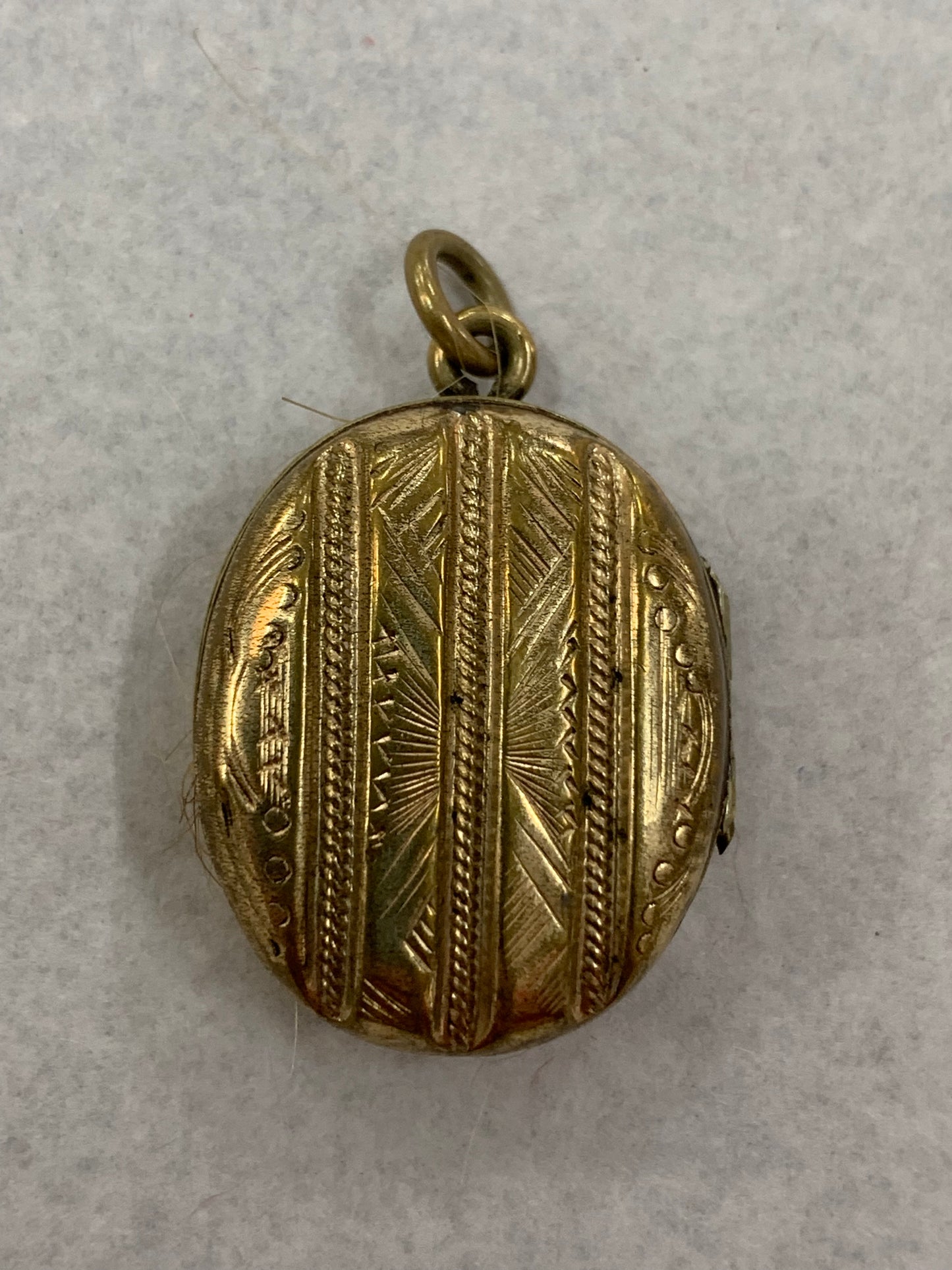 Victorian Locket Pendant with locks of hair