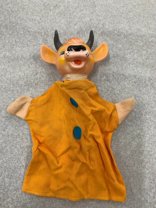 Vintage 1950s Japanese cow hand puppet