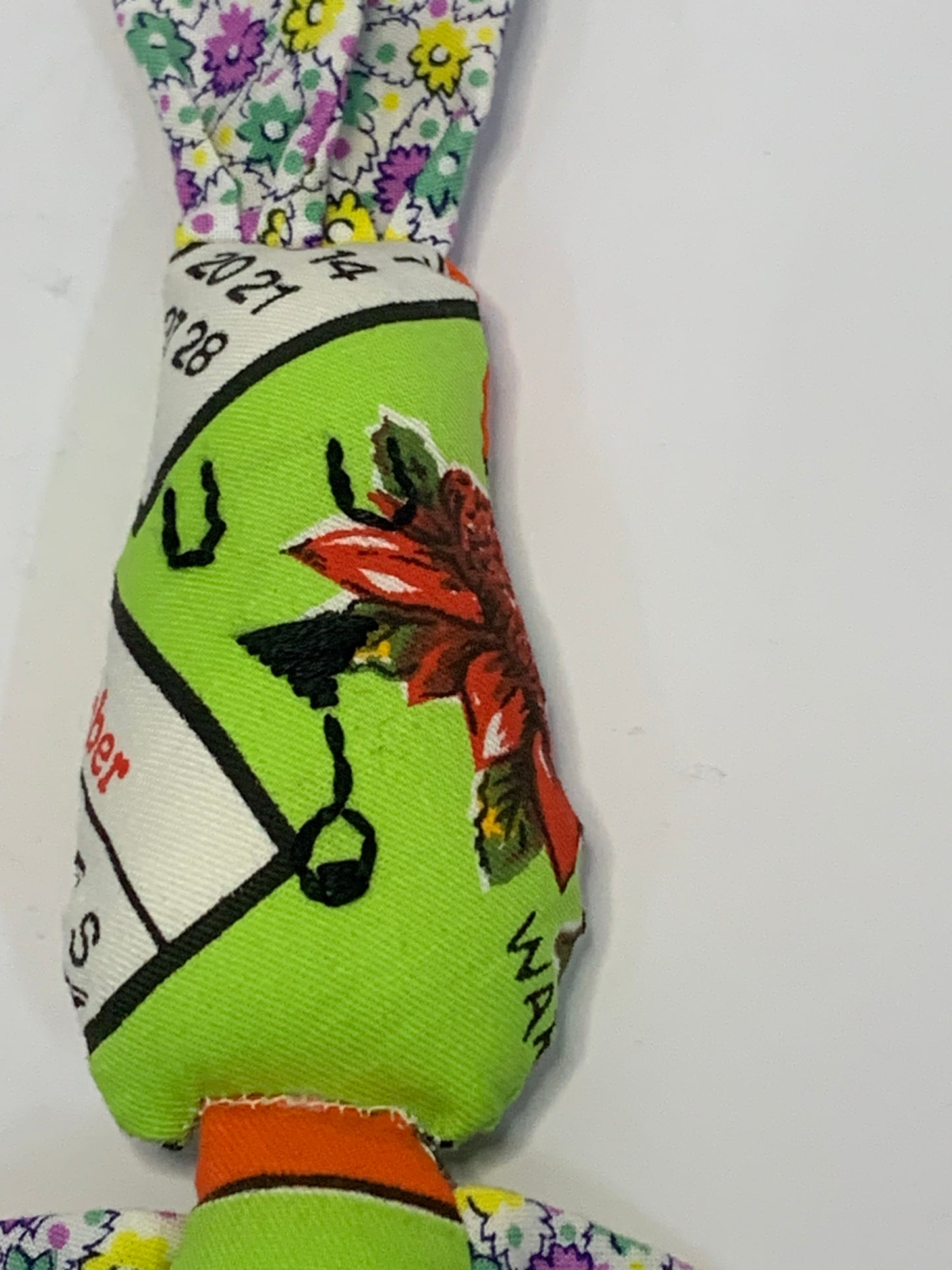 Toy Rabbit made from recycled vintage tea towels