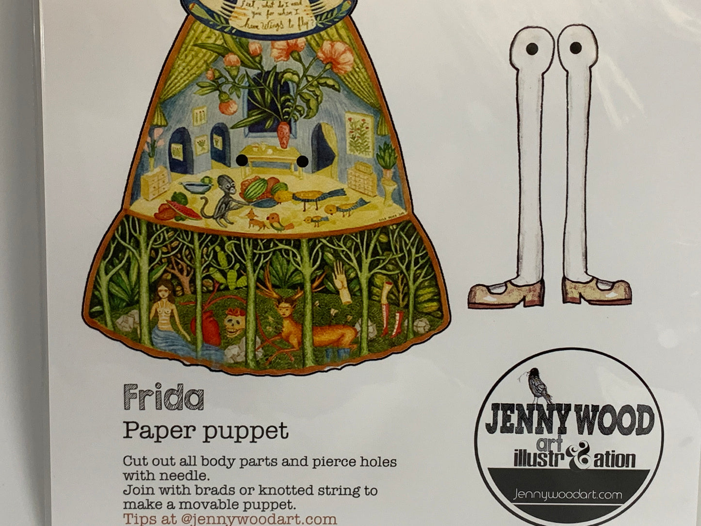 Frida Paper Doll/Puppet