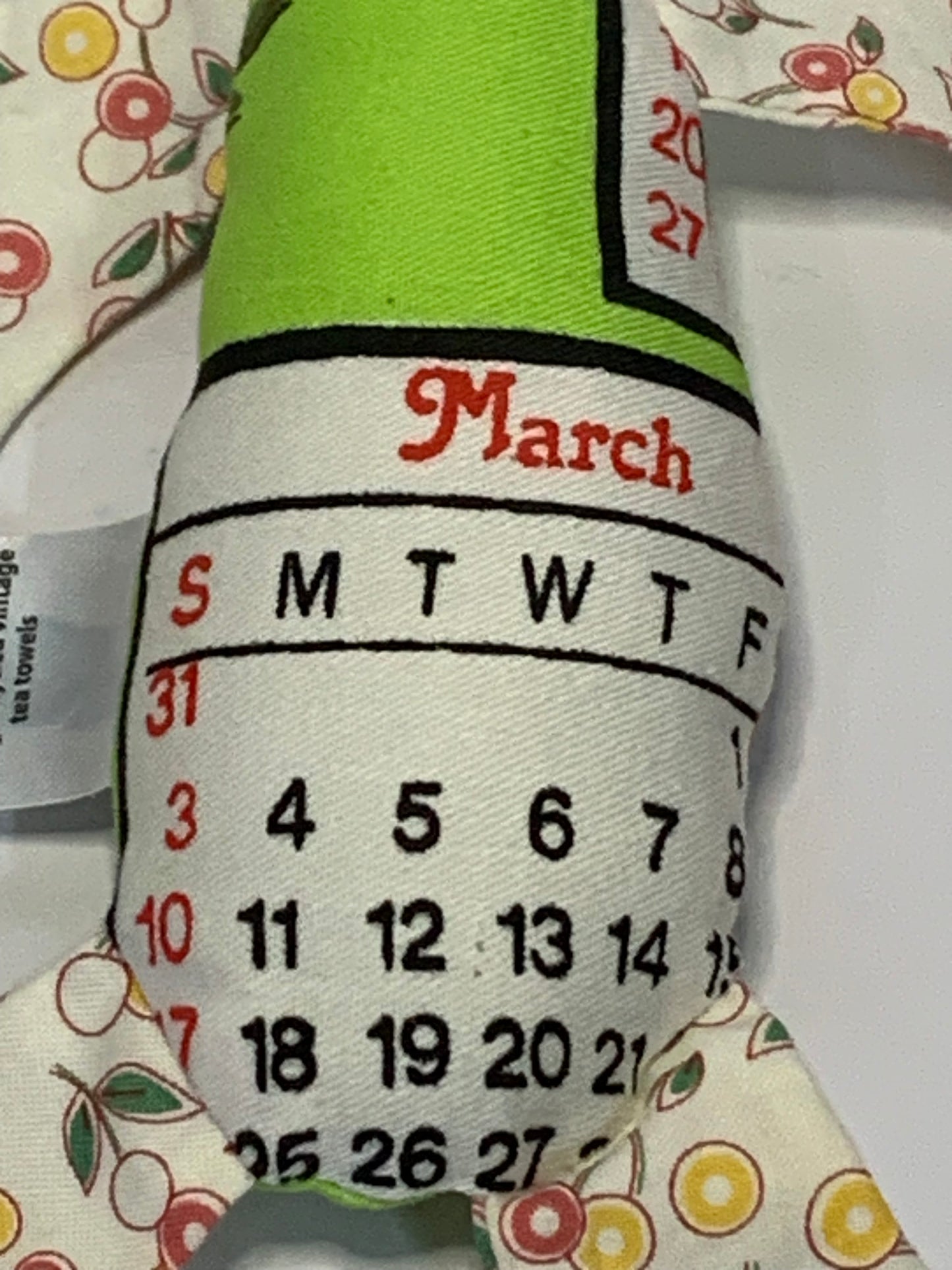 Toy Rabbit made from recycled vintage tea towels