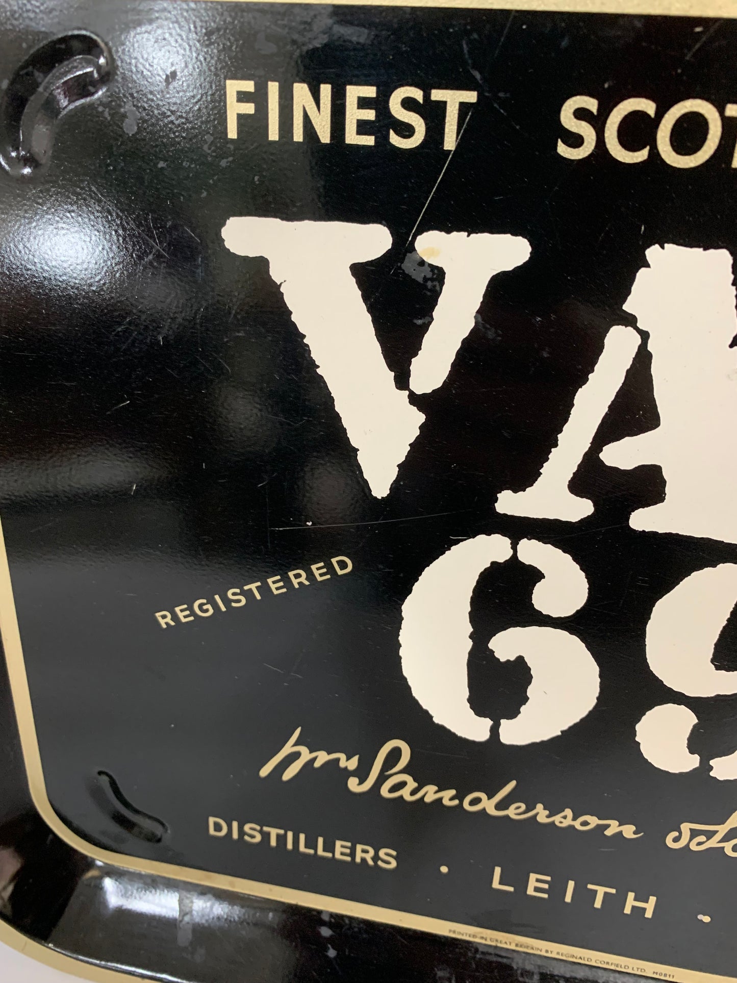 Vintage VAT 69 Scotch Whisky advertising tray