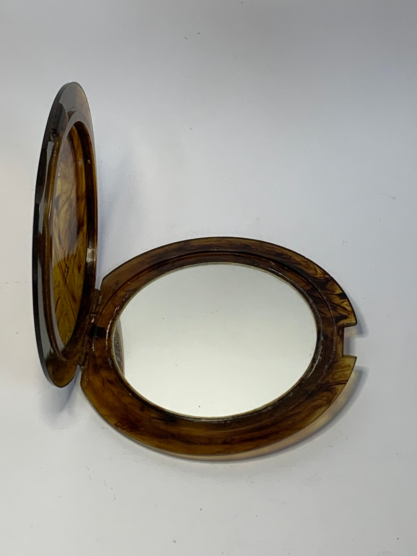 Dover USA Vintage Plastic Compact Mirror - Faux Tortoiseshell