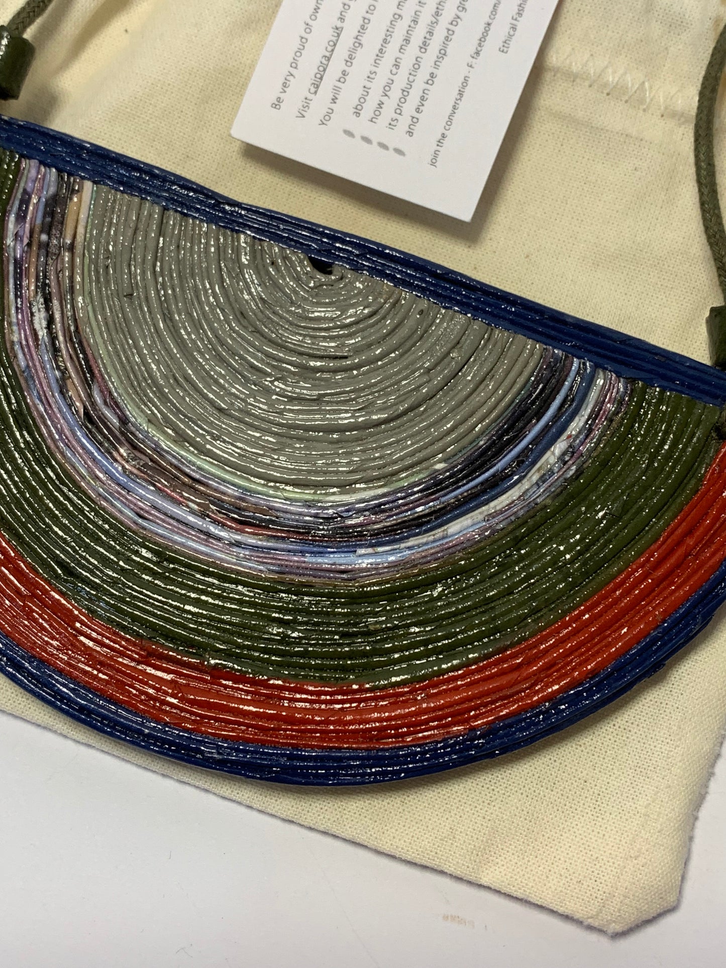 Caipora ethical upcycled necklace - BNWT and original bag