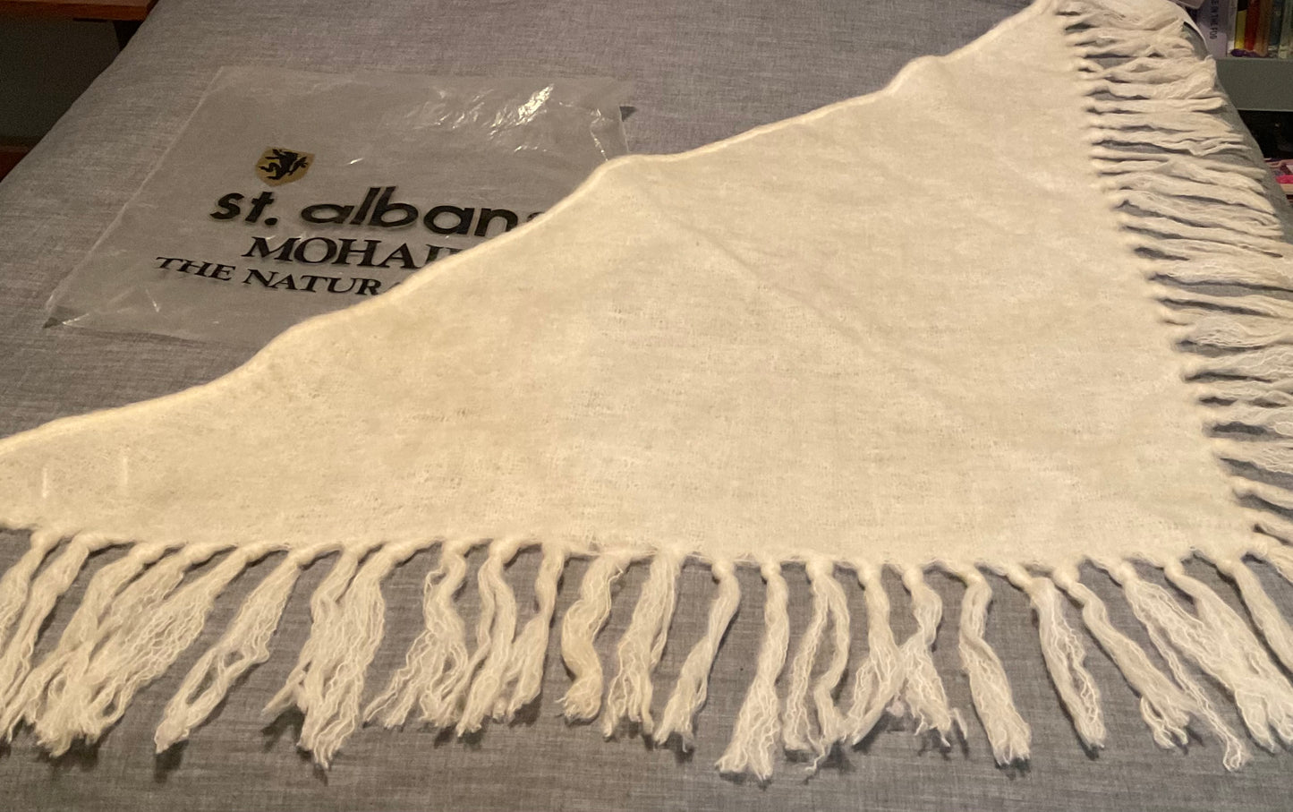 Vintage St. Albans Pure Mohair Shawl/Wrap made in Australia