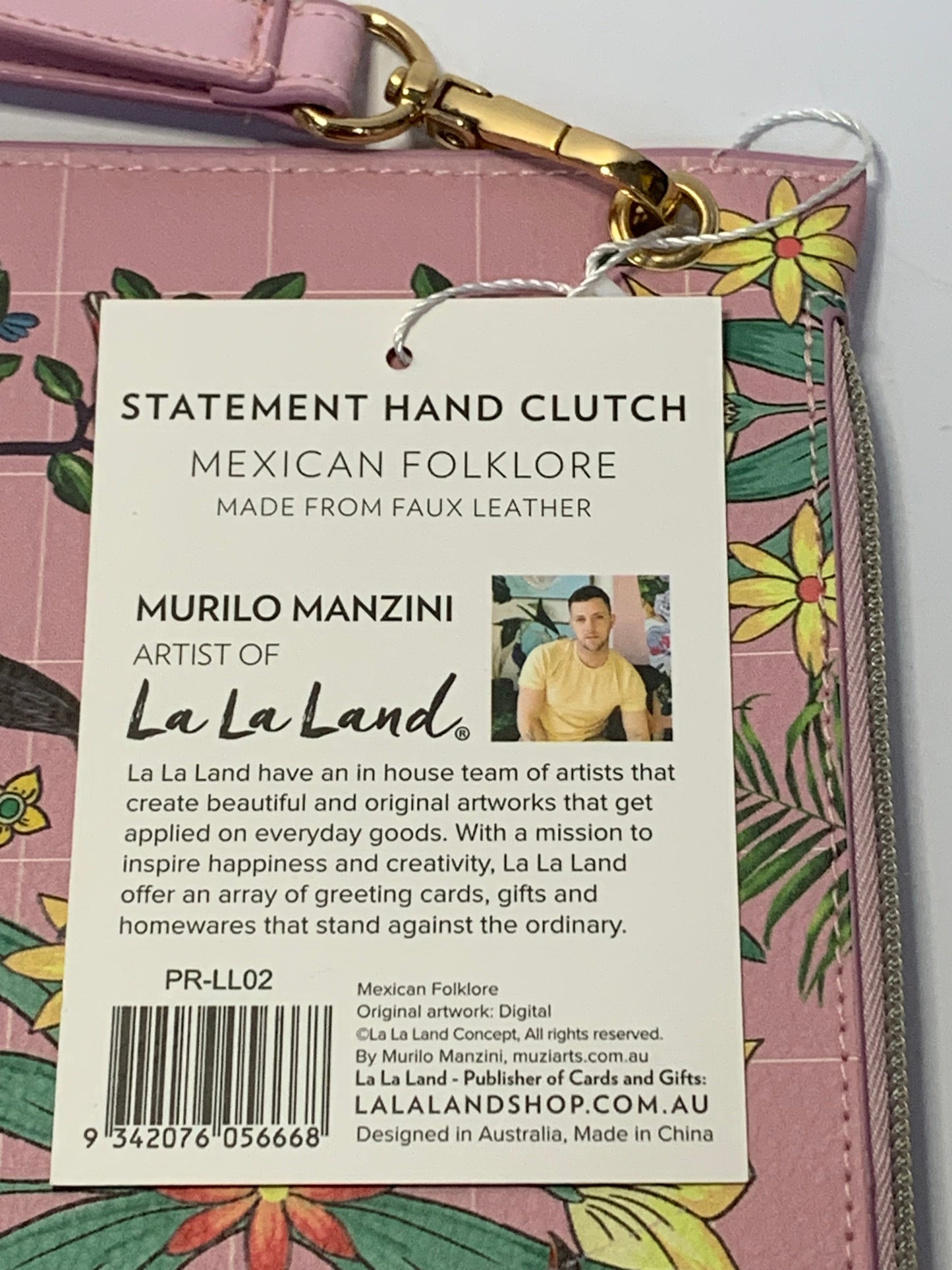Statement Hand Clutch Mexican Folklore by Murilo Manzini (Artist of La La Land)- BNWT
