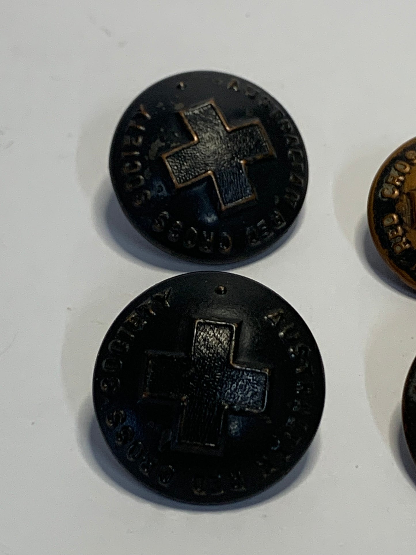 Vintage Collection of Australian Red Cross Society Buttons (6)