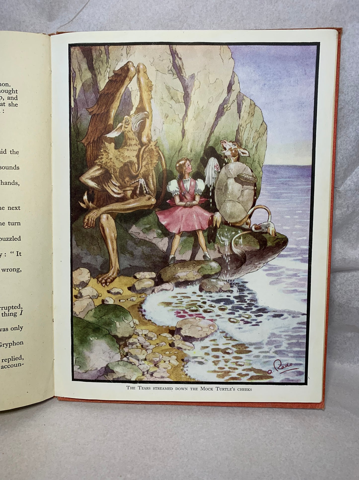 1944 first edition (thus) of Alice’s Adventures in Wonderland by Lewis Carroll, illustrated in colour by A. Rado, published by Newman Wolsey Limited, London and Leicester