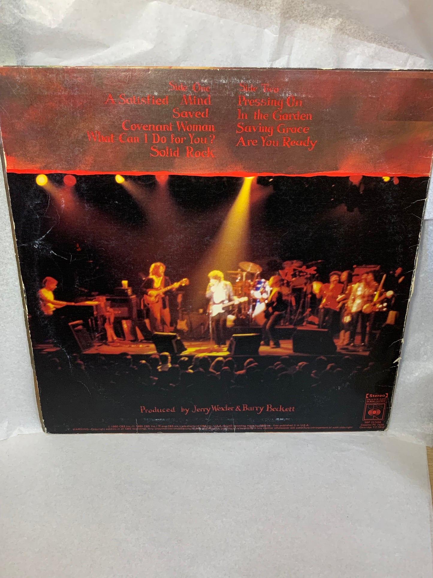 Bob Dylan – Saved LP, CBS, catalog SBP 237458. This is the Australian/New Zealand pressing, released June 1980