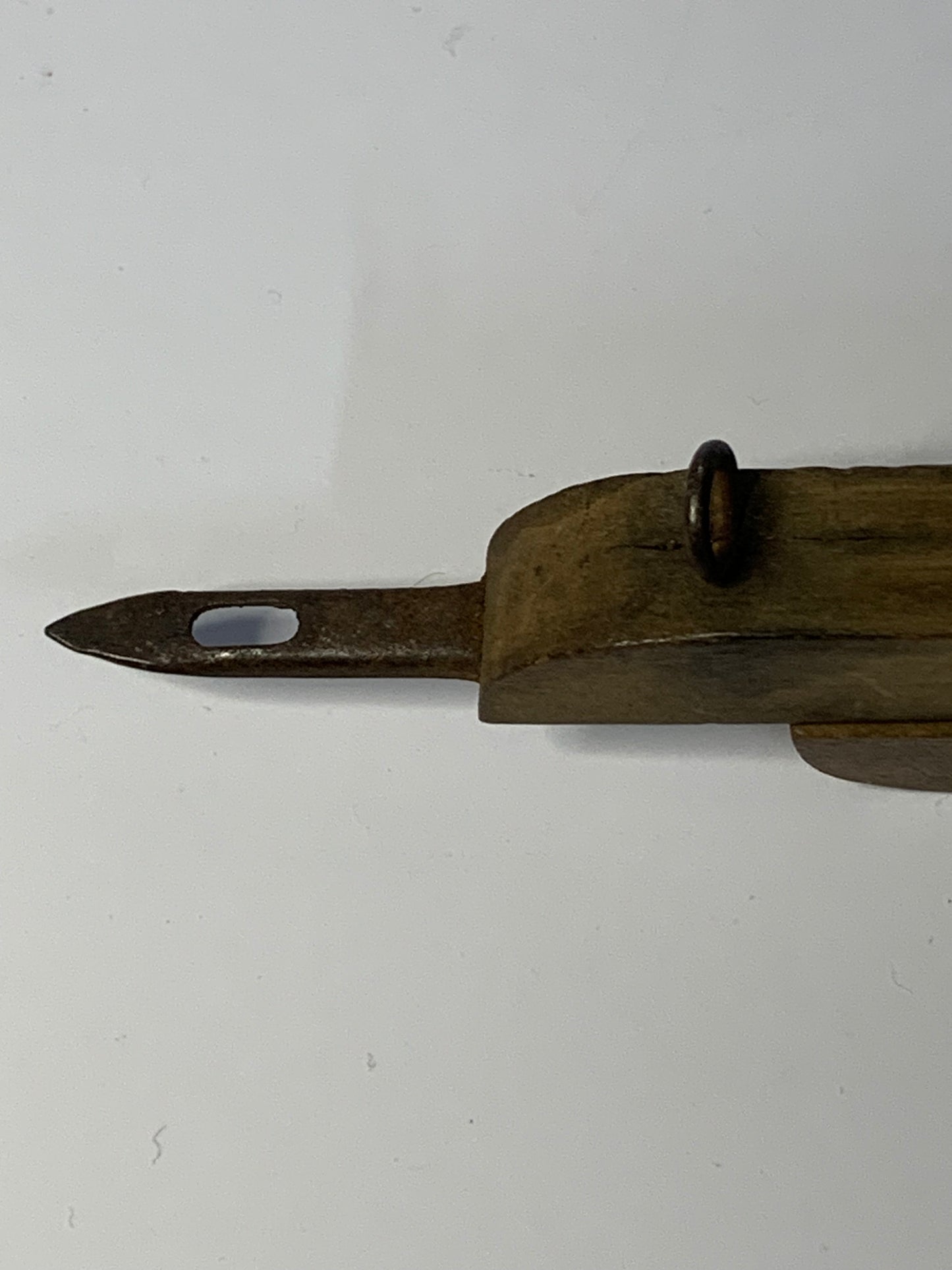 Antique Wooden Sliding Needle Stitcher for rug making