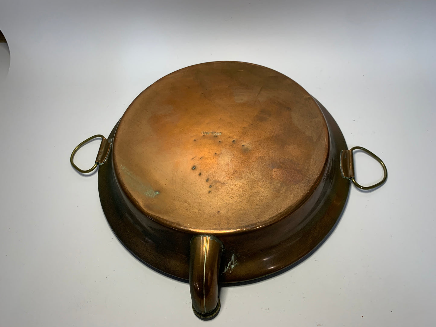 Antique Copper and Brass Warming Plate - English, 1880s to Early 1900s