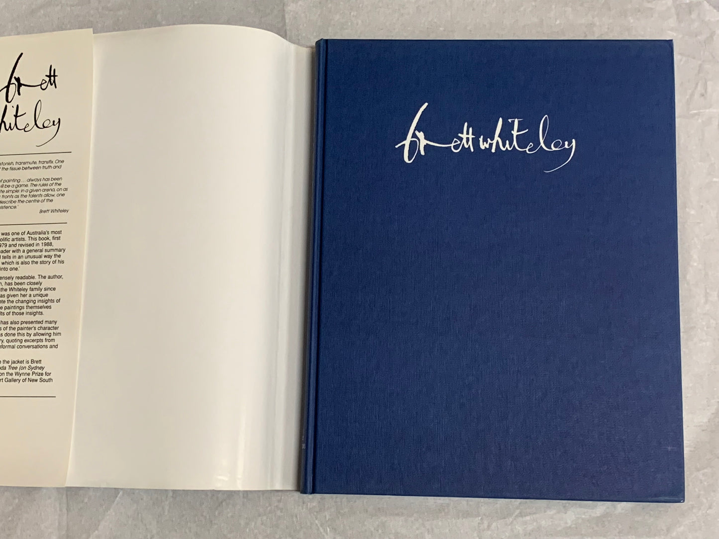 Brett Whiteley by Sandra McGrath — large-format hardcover art monograph on the celebrated Australian artist (1939–1992), first published 1979, revised 1988, this printing 1992 (Bay Books, an imprint of HarperCollins Publishers, Australia)