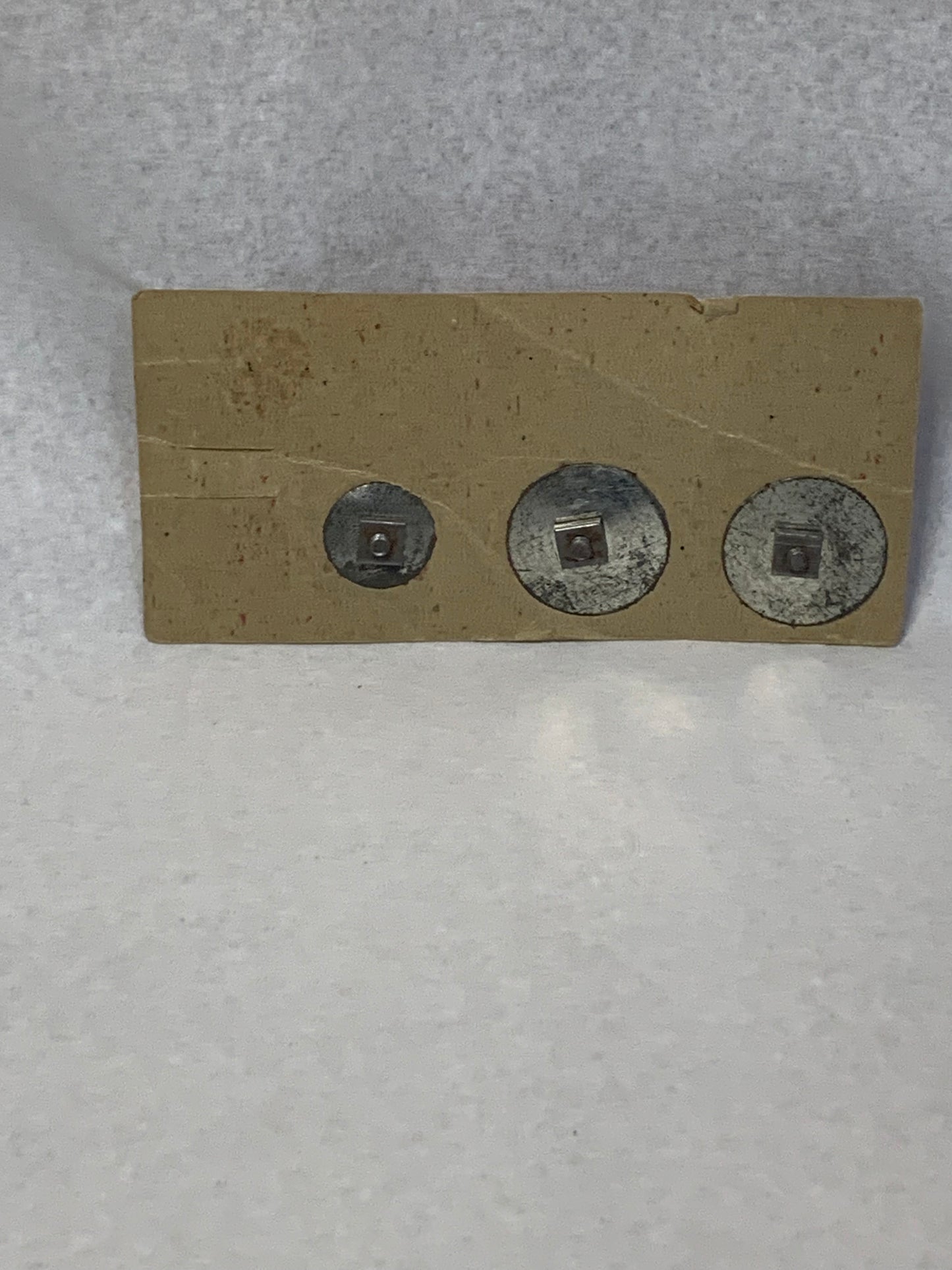 Vintage “Stopleaks” pot and pan mending kit on original store display card