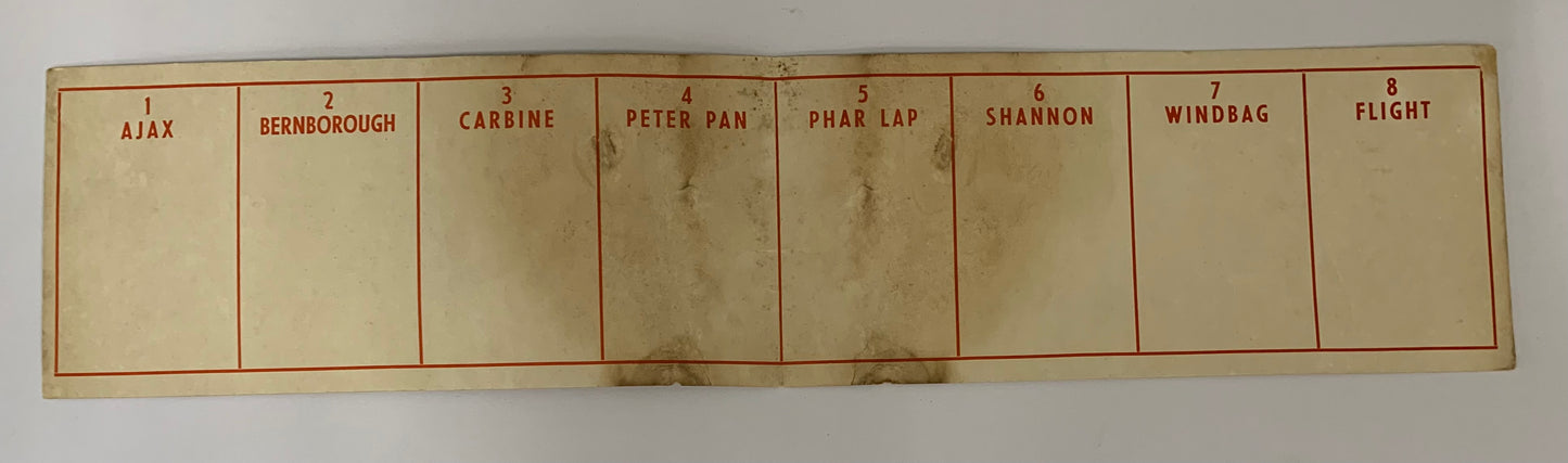 Vintage Race-Play Horse Racing Game by M&L Plastics