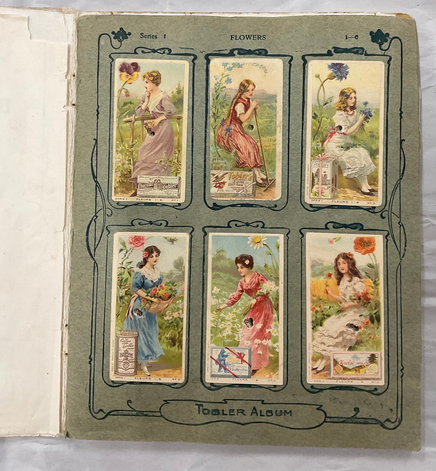 Rare early Tobler & Co. (Toblerone) Picture Card Album from Berne, Switzerland, circa early 1900s