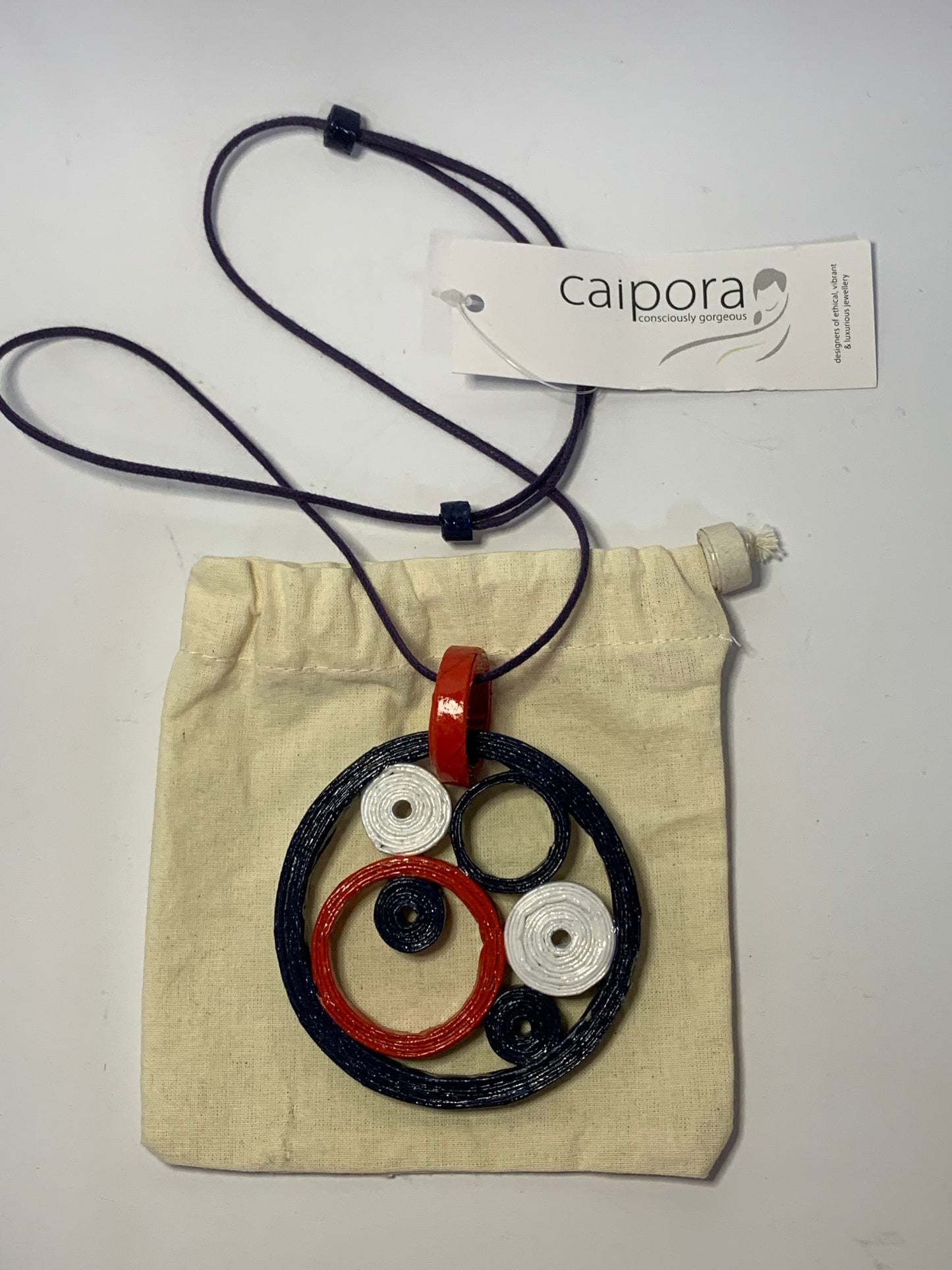 Caipora ethical upcycled necklace- BNWT and original bag