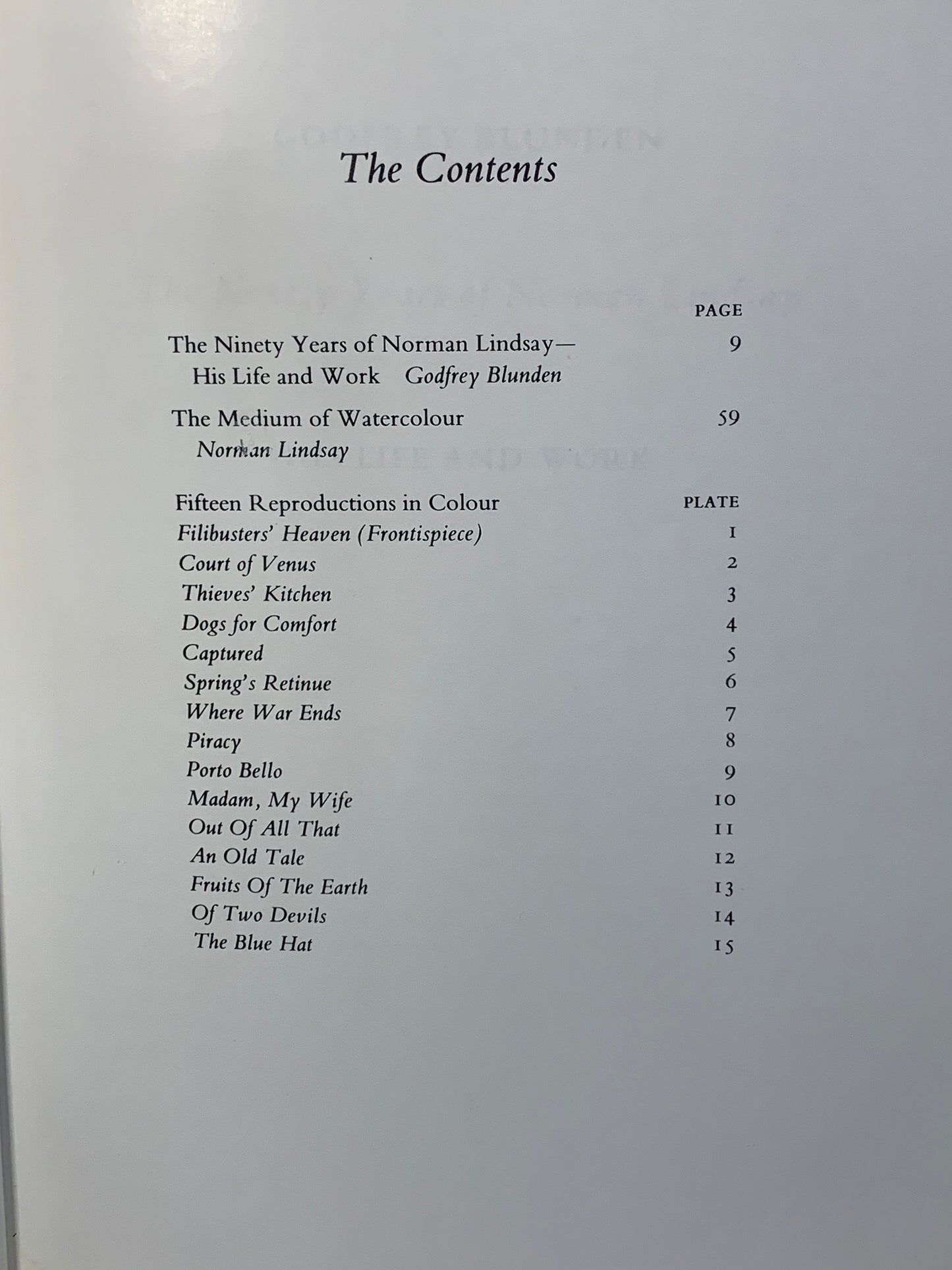 Norman Lindsay Watercolours Book